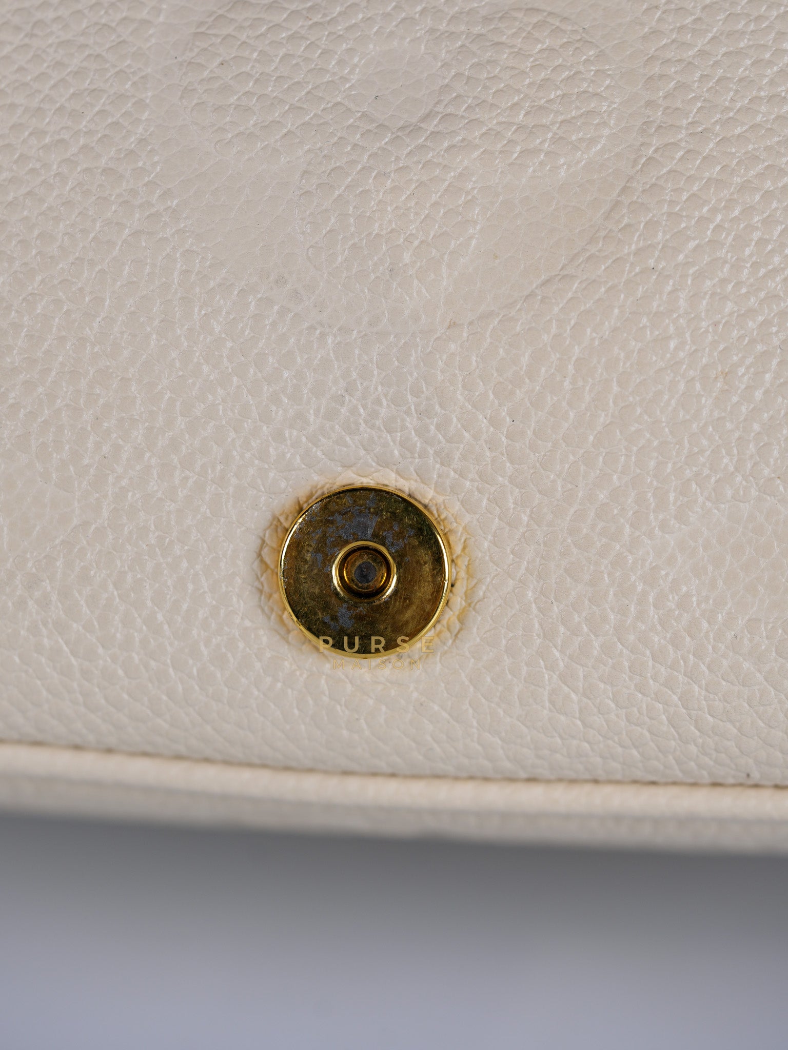 Diane Cream Monogram Empreinte Leather (Microchip) | Purse Maison Luxury Bags Shop