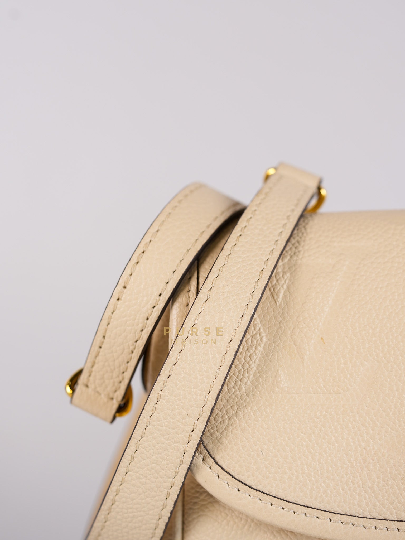 Diane Cream Monogram Empreinte Leather (Microchip) | Purse Maison Luxury Bags Shop