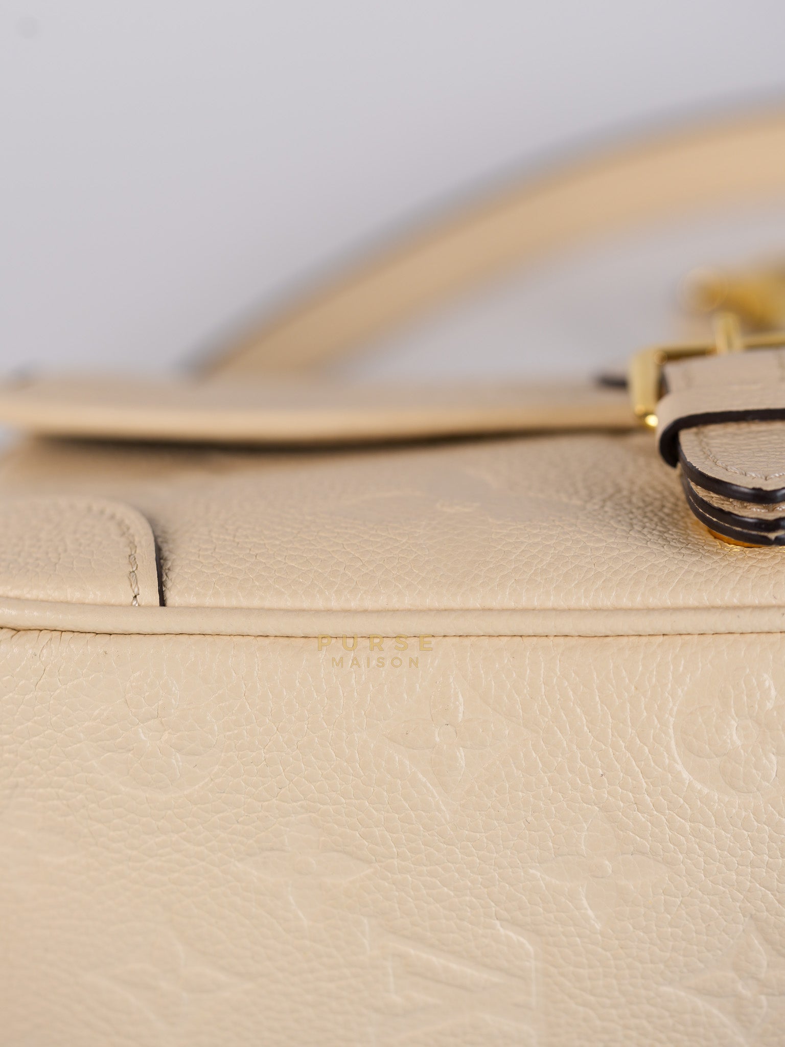 Diane Cream Monogram Empreinte Leather (Microchip) | Purse Maison Luxury Bags Shop