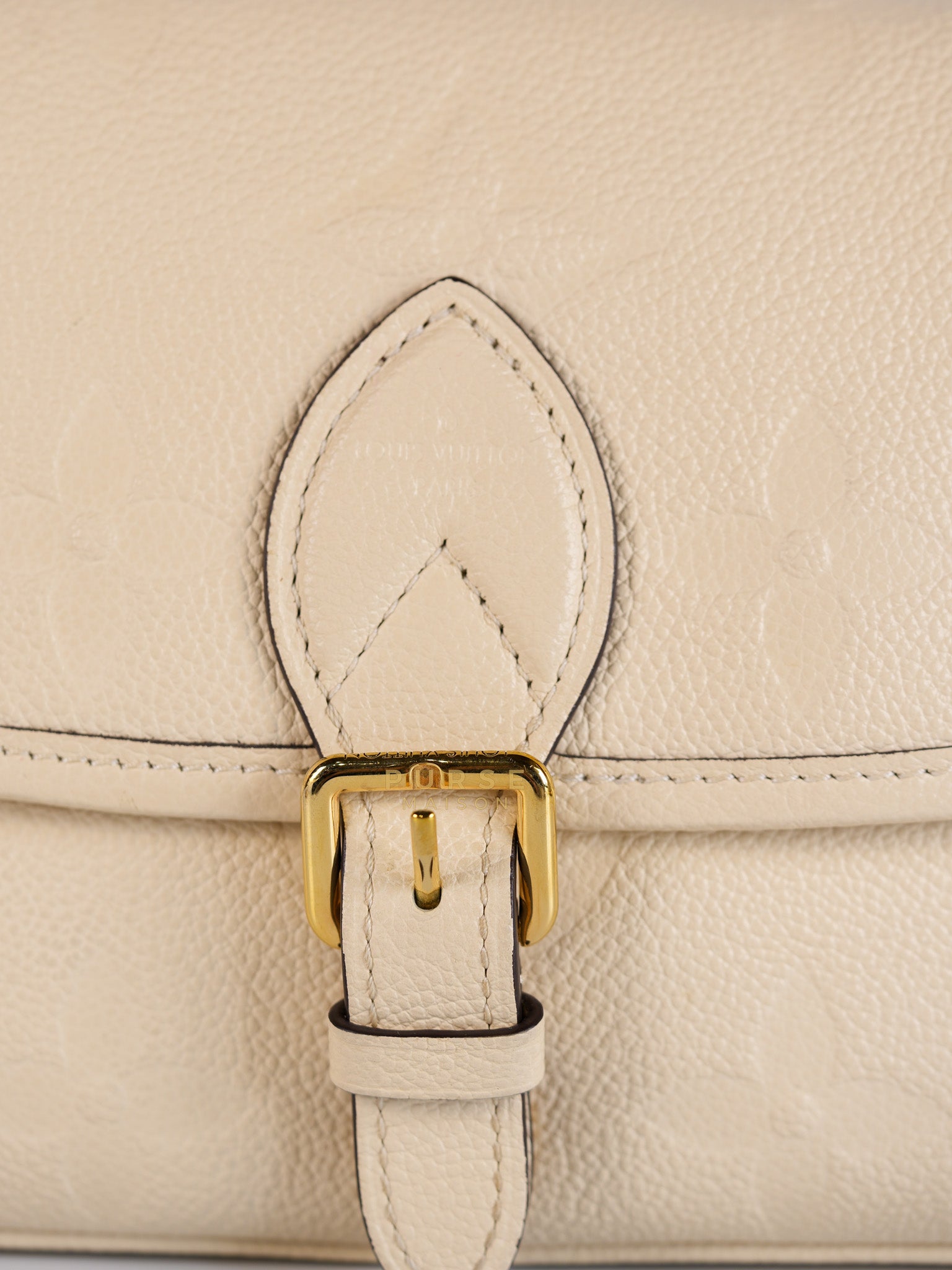 Diane Cream Monogram Empreinte Leather (Microchip) | Purse Maison Luxury Bags Shop