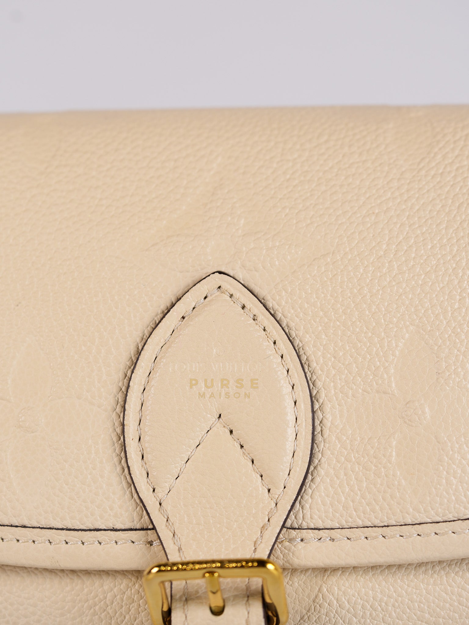 Diane Cream Monogram Empreinte Leather (Microchip) | Purse Maison Luxury Bags Shop
