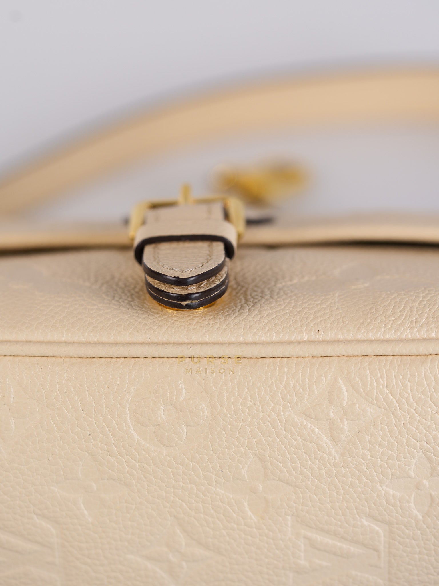 Diane Cream Monogram Empreinte Leather (Microchip) | Purse Maison Luxury Bags Shop
