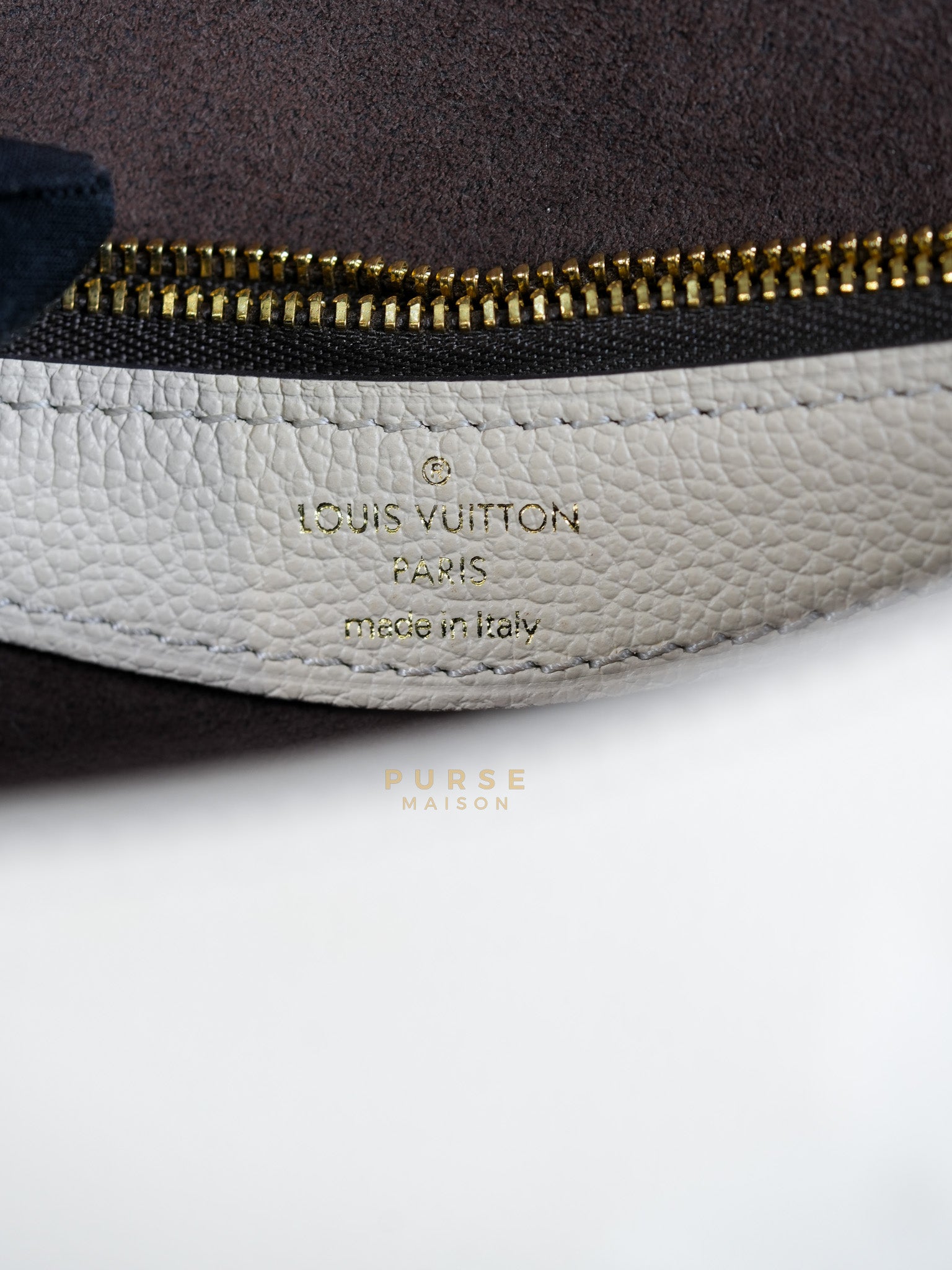 Diane Cream Monogram Empreinte Leather (Microchip) | Purse Maison Luxury Bags Shop