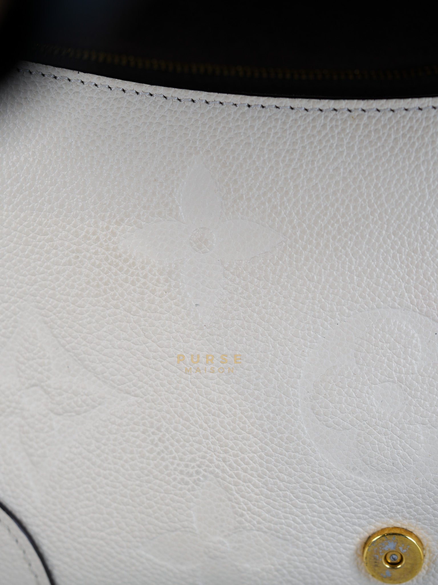 Diane Cream Monogram Empreinte Leather (Microchip) | Purse Maison Luxury Bags Shop