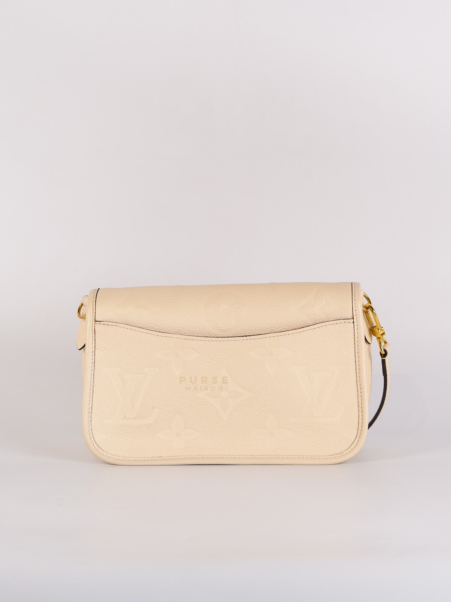 Diane Cream Monogram Empreinte Leather (Microchip) | Purse Maison Luxury Bags Shop