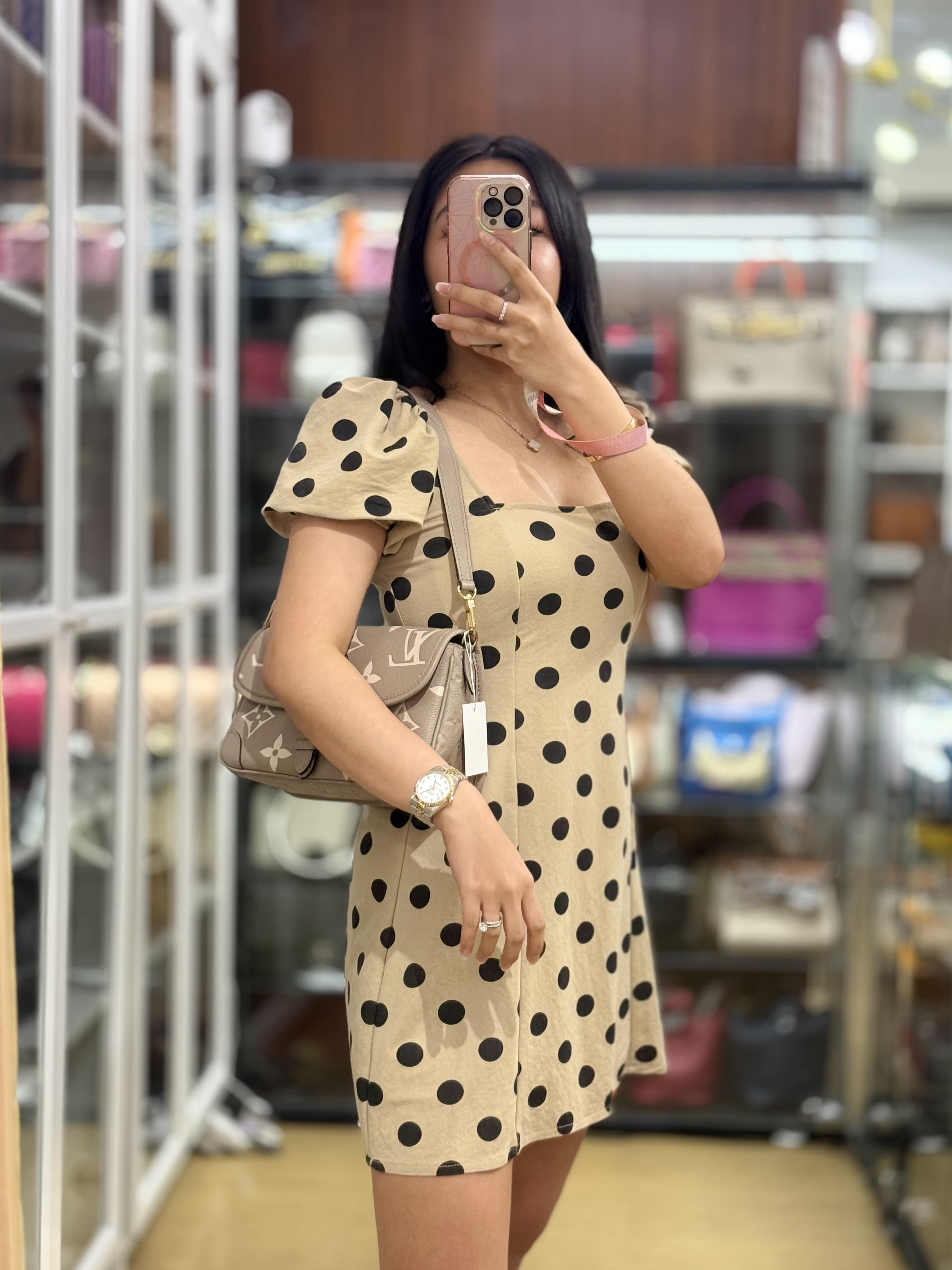 Diane in Empreinte Monogram Tourterelle Beige/Cream (Microchip) | Purse Maison Luxury Bags Shop