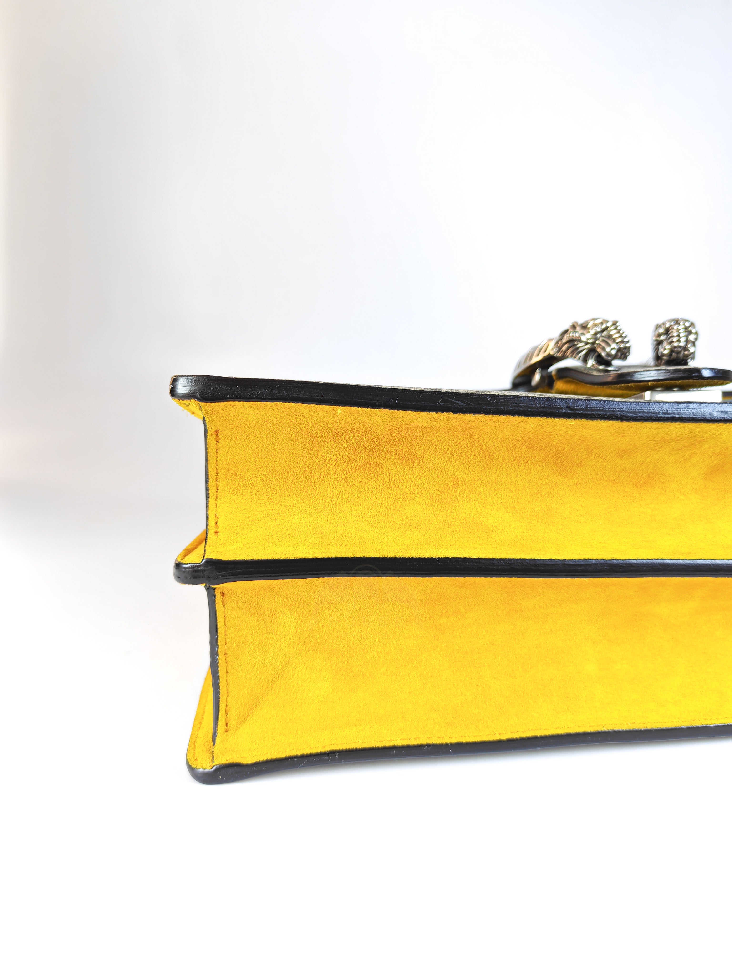 Dionysus Large Shoulder Bag with Yellow Suede and Supreme Canvas | Purse Maison Luxury Bags Shop