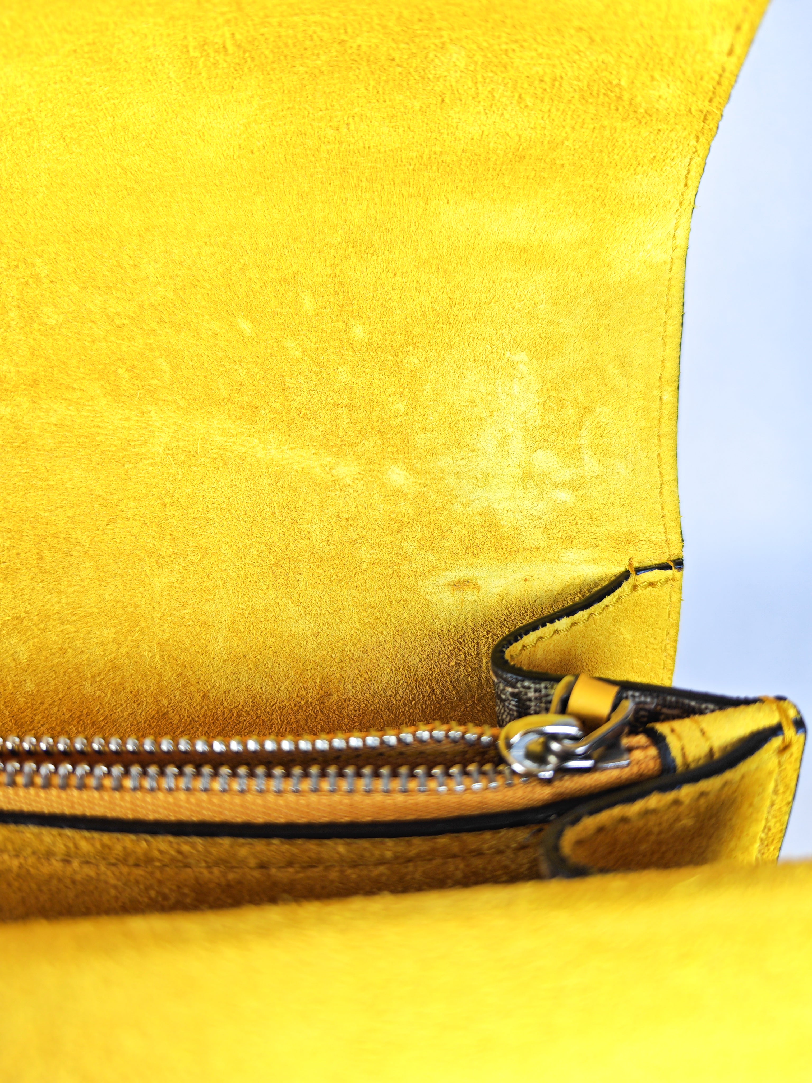 Dionysus Large Shoulder Bag with Yellow Suede and Supreme Canvas | Purse Maison Luxury Bags Shop
