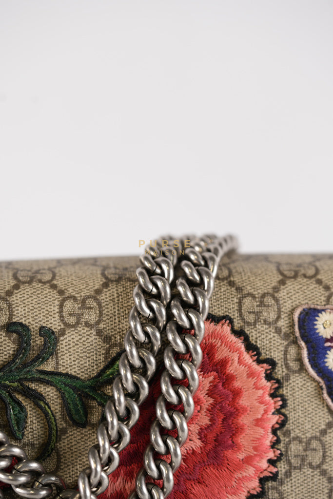 Dionysus Medium (Large) Embroidered Carnation Canvas Bag | Purse Maison Luxury Bags Shop