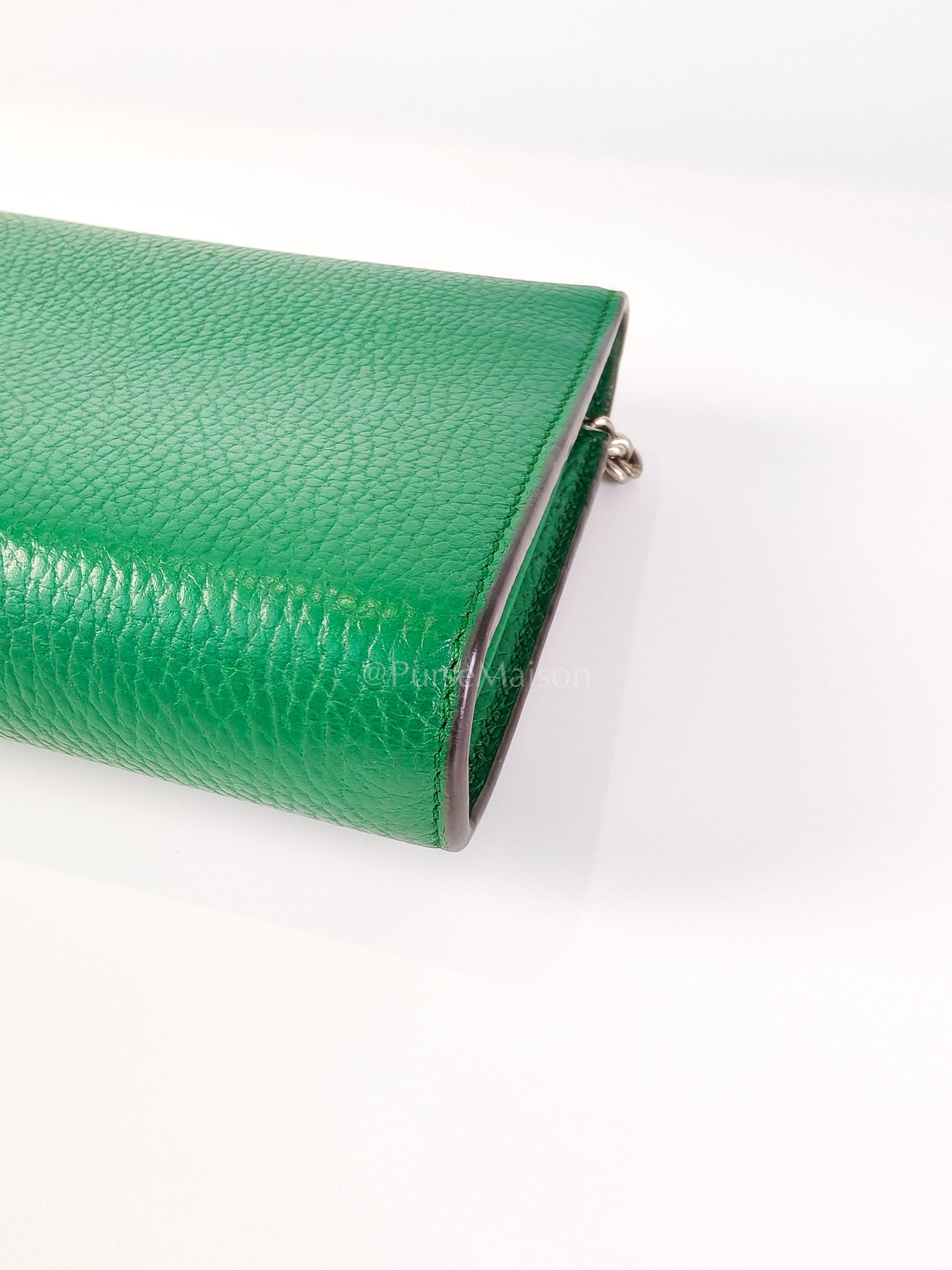 Dionysus Mini Chain Bag in Emerald Green Grained Leather Chain Bag | Purse Maison Luxury Bags Shop