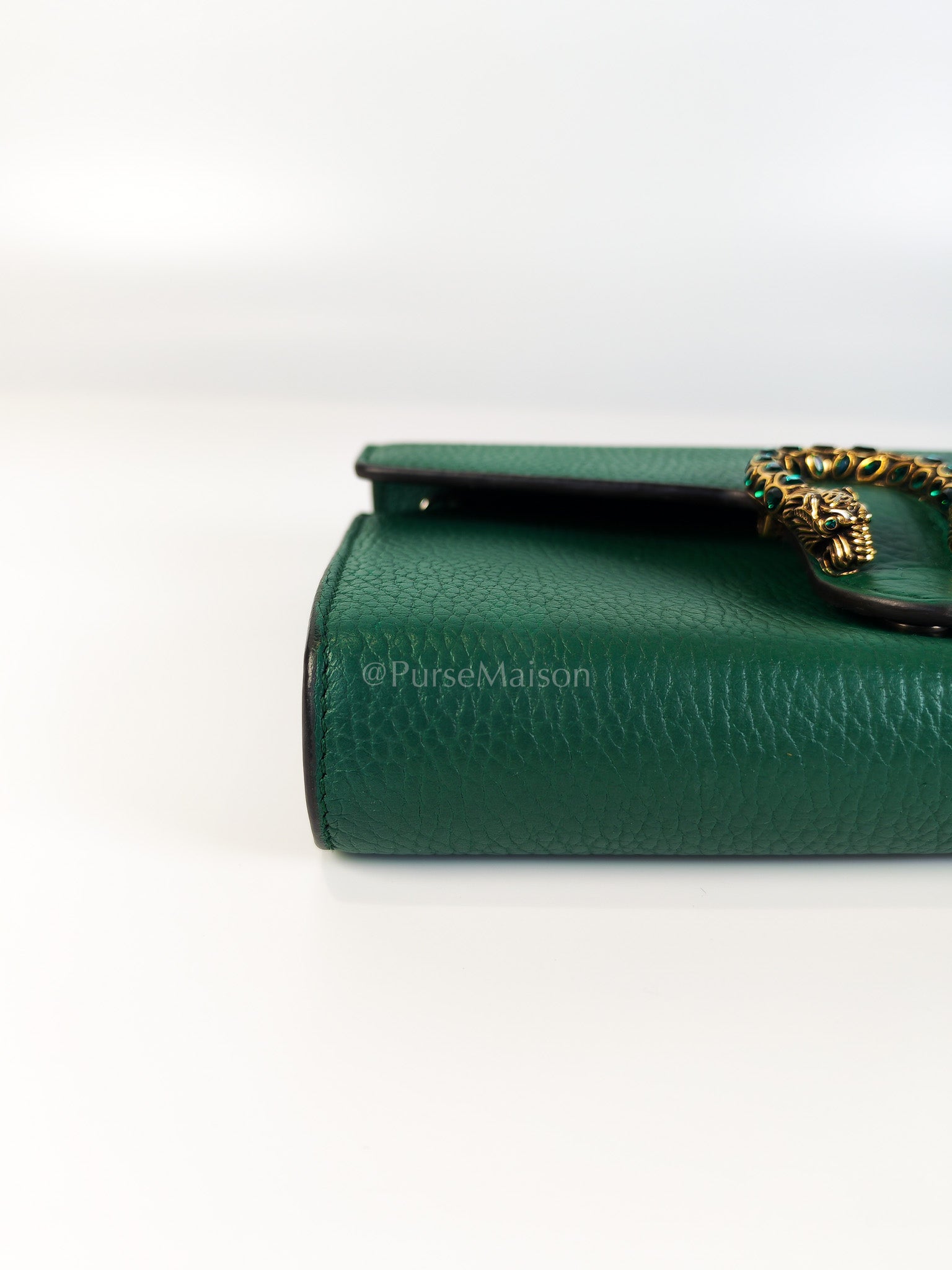 Dionysus Mini Chain Bag in Emerald Green Grained Leather Chain Bag | Purse Maison Luxury Bags Shop