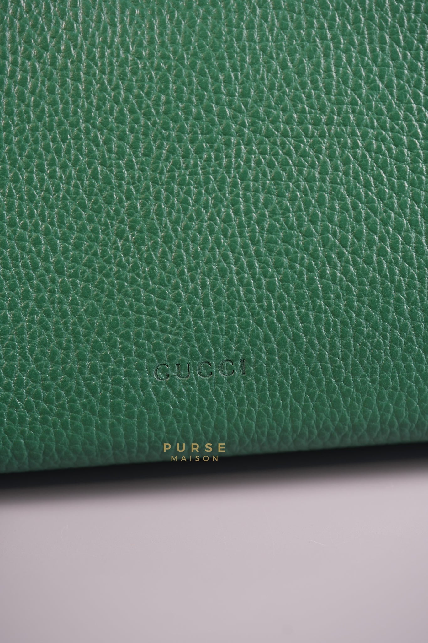 Dionysus Mini Chain Bag in Emerald Green Grained Leather | Purse Maison Luxury Bags Shop