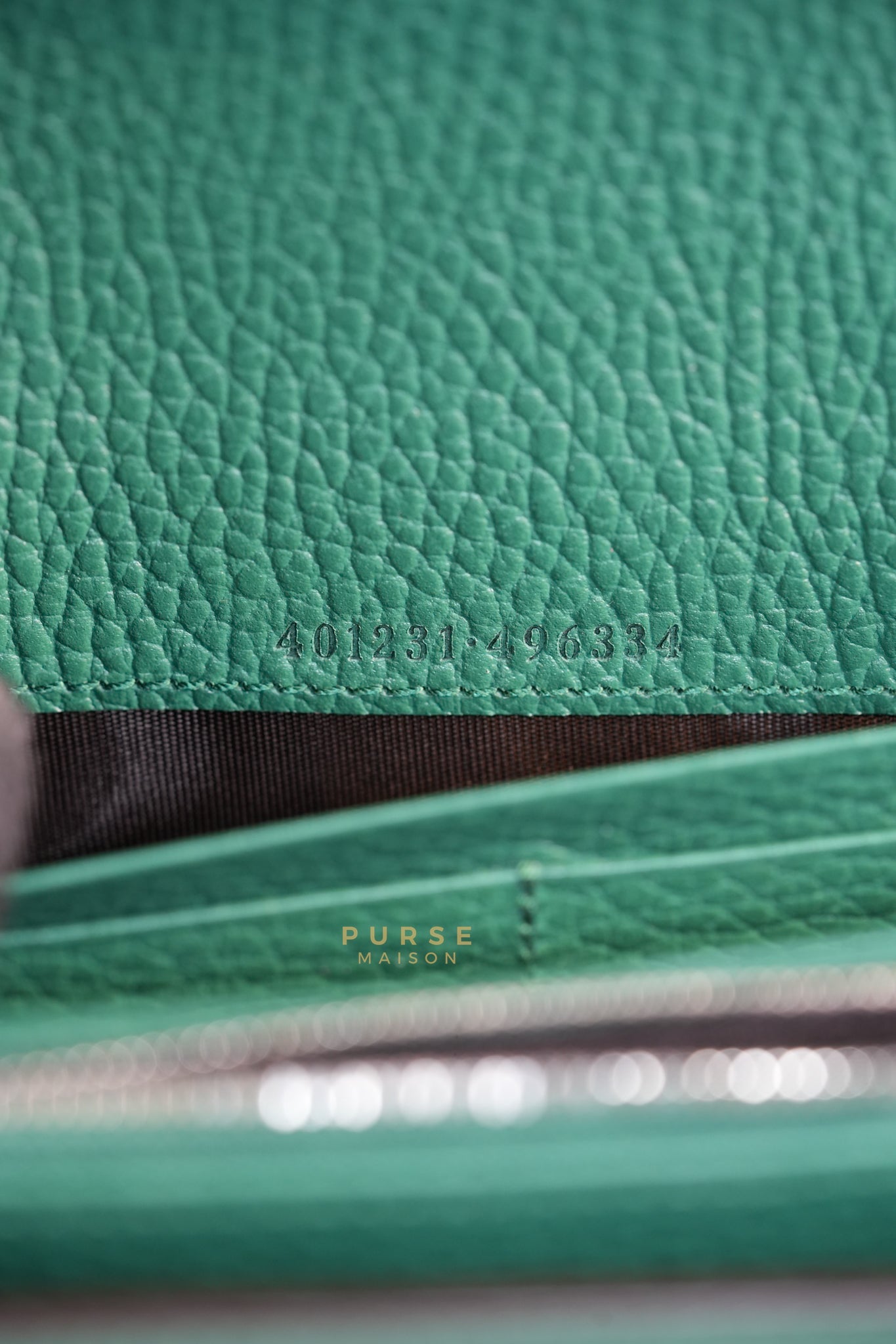 Dionysus Mini Chain Bag in Emerald Green Grained Leather | Purse Maison Luxury Bags Shop