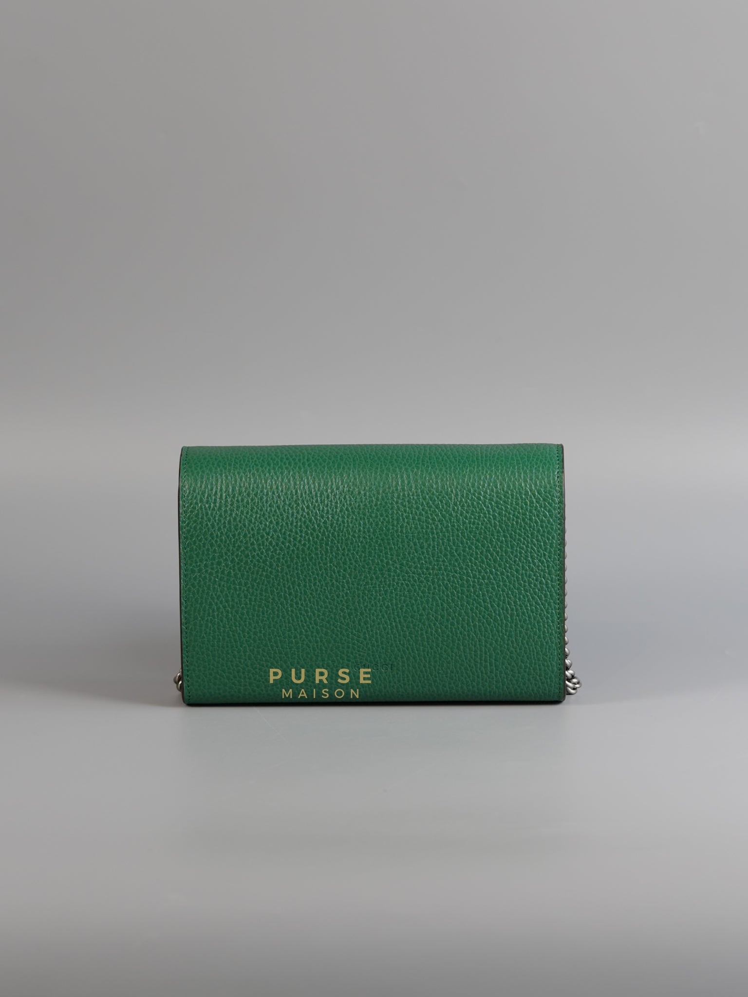 Dionysus Mini Chain Bag in Emerald Green Grained Leather | Purse Maison Luxury Bags Shop