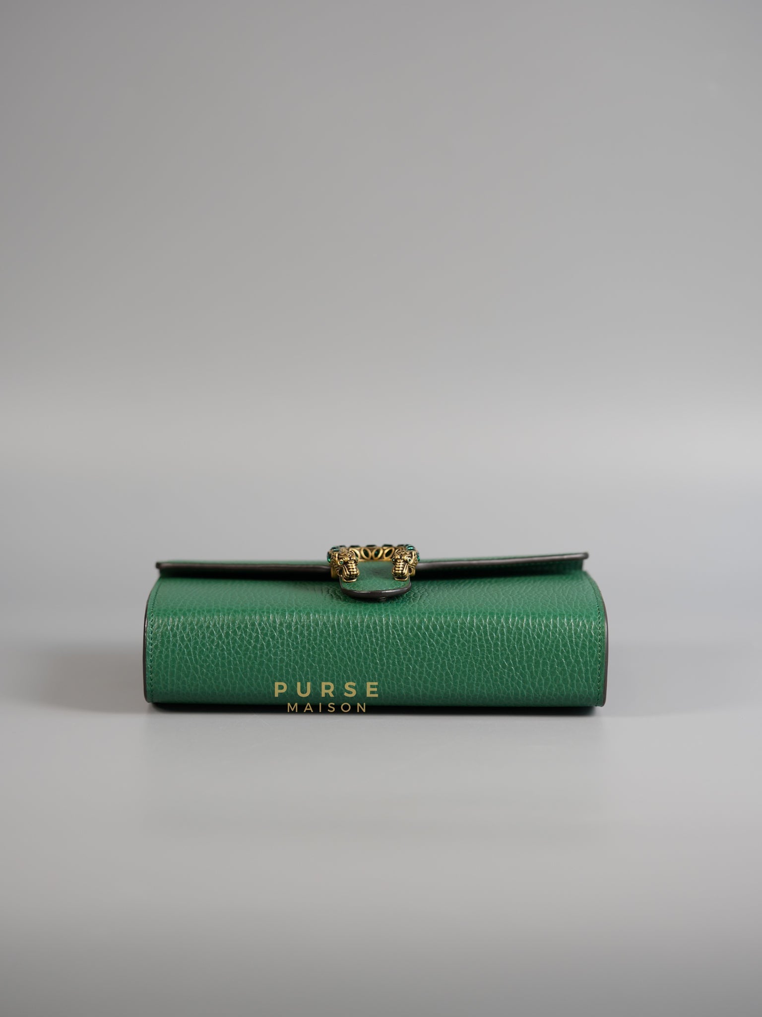 Dionysus Mini Chain Bag in Emerald Green Grained Leather | Purse Maison Luxury Bags Shop