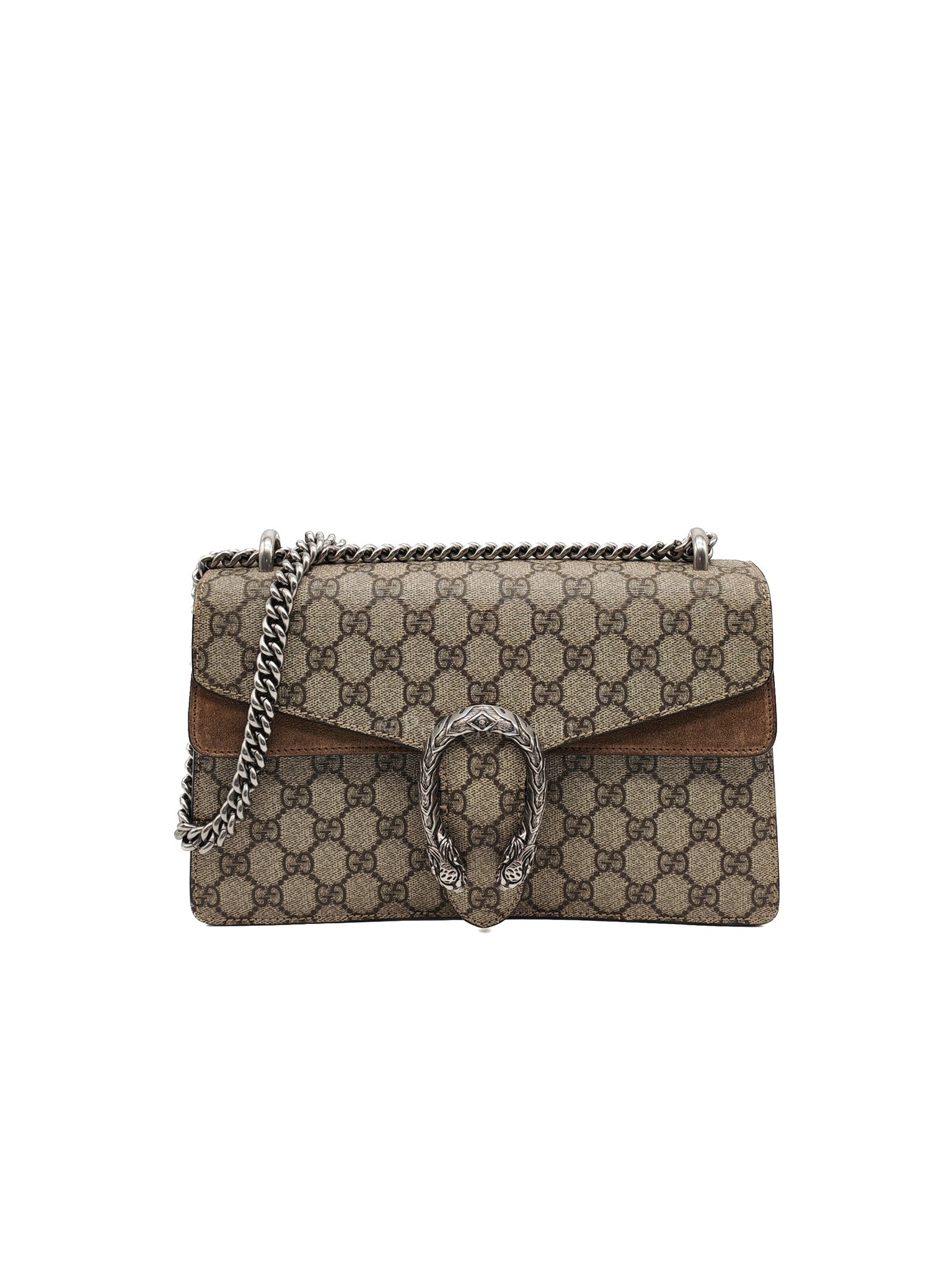 Dionysus Shoulder Bag Small in GG Supreme Canvas & Silver Hardware | Purse Maison Luxury Bags Shop