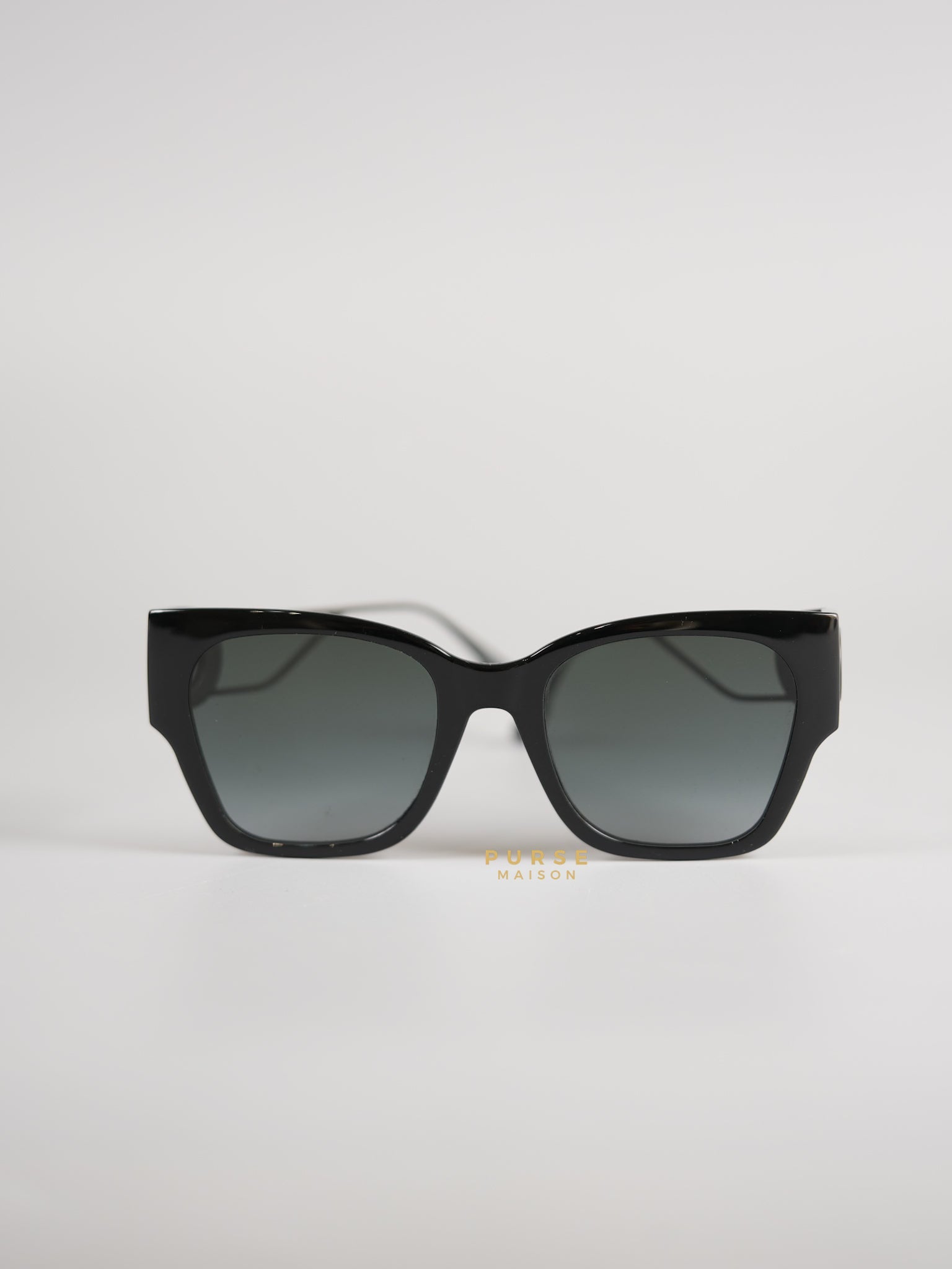 Dior 30 Montaigne Black 80711 Square Sunglasses Purse