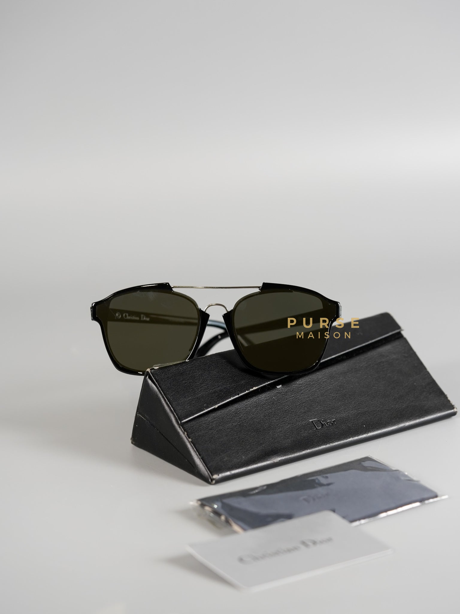 Dior Abstract Silver and Black Grey Mirrored Sunglasses