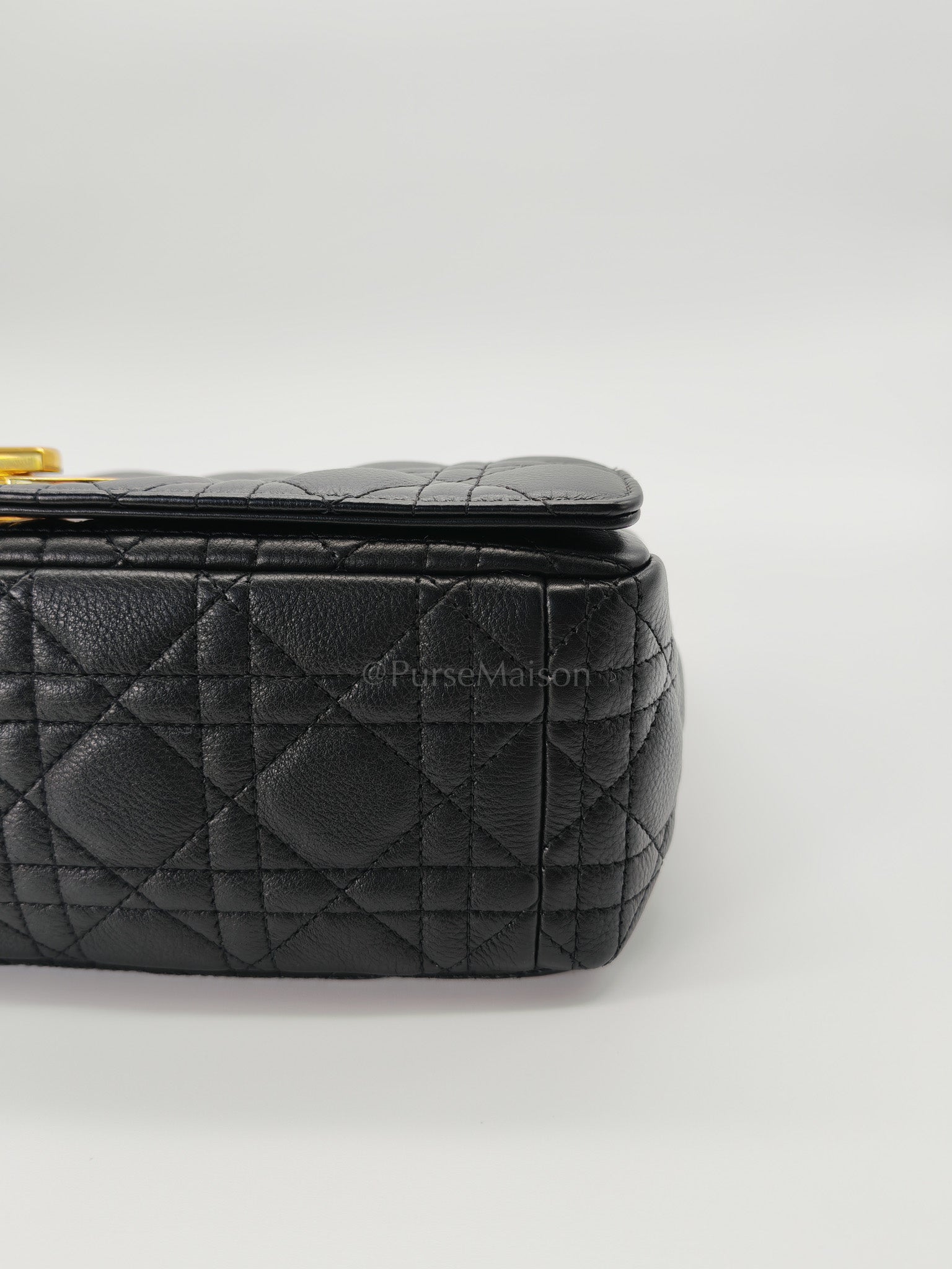 Dior Caro Large in Black Supple Cannage Calfskin Leather Chain Bag | Purse Maison Luxury Bags Shop