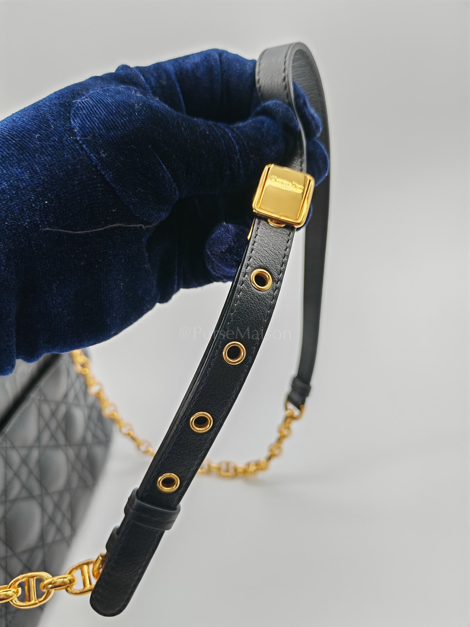 Dior Caro Large in Black Supple Cannage Calfskin Leather Chain Bag | Purse Maison Luxury Bags Shop