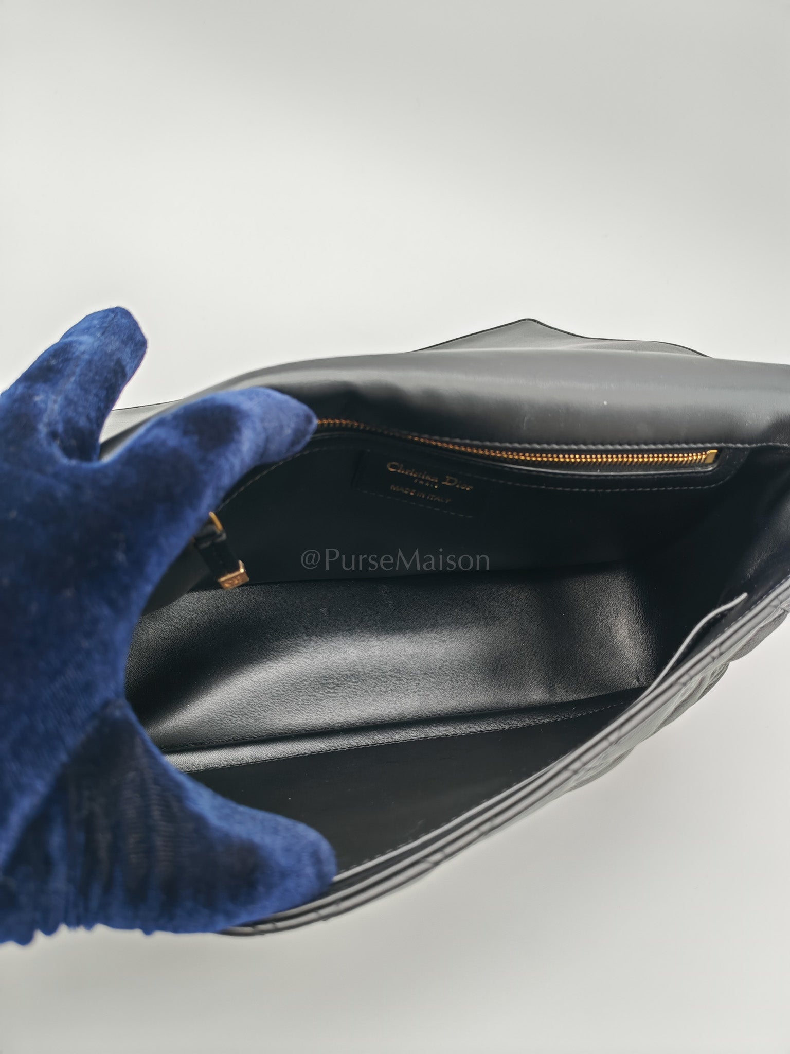 Dior Caro Large in Black Supple Cannage Calfskin Leather Chain Bag | Purse Maison Luxury Bags Shop