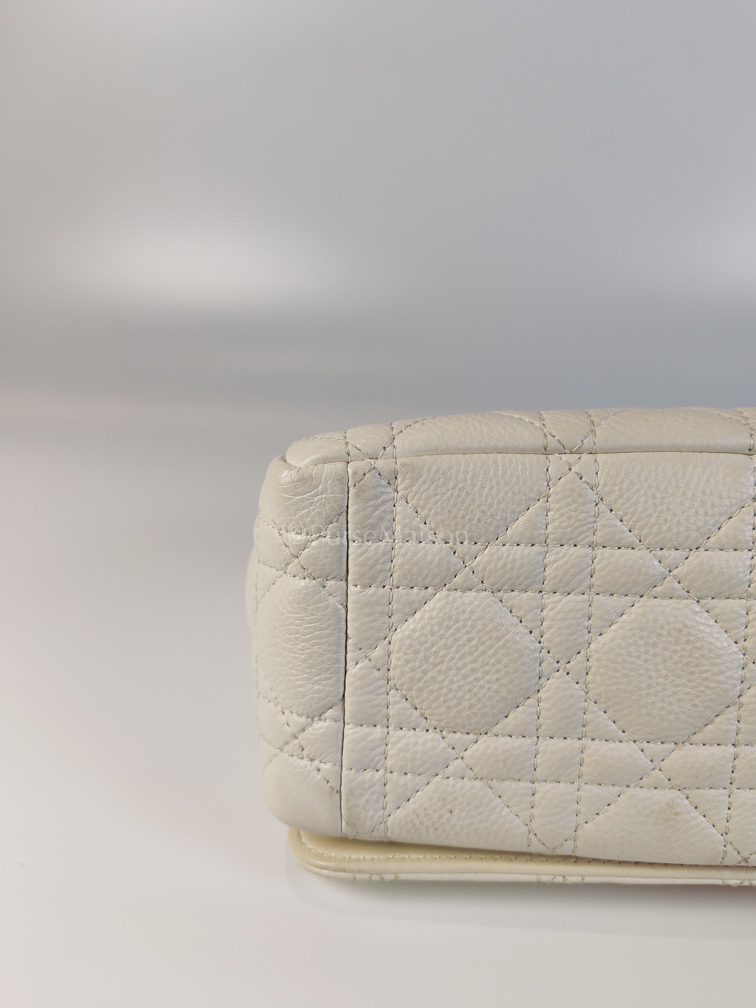Dior Caro Medium in Ivory Supple Cannage Calfskin Leather and Gold Hardware | Purse Maison Luxury Bags Shop