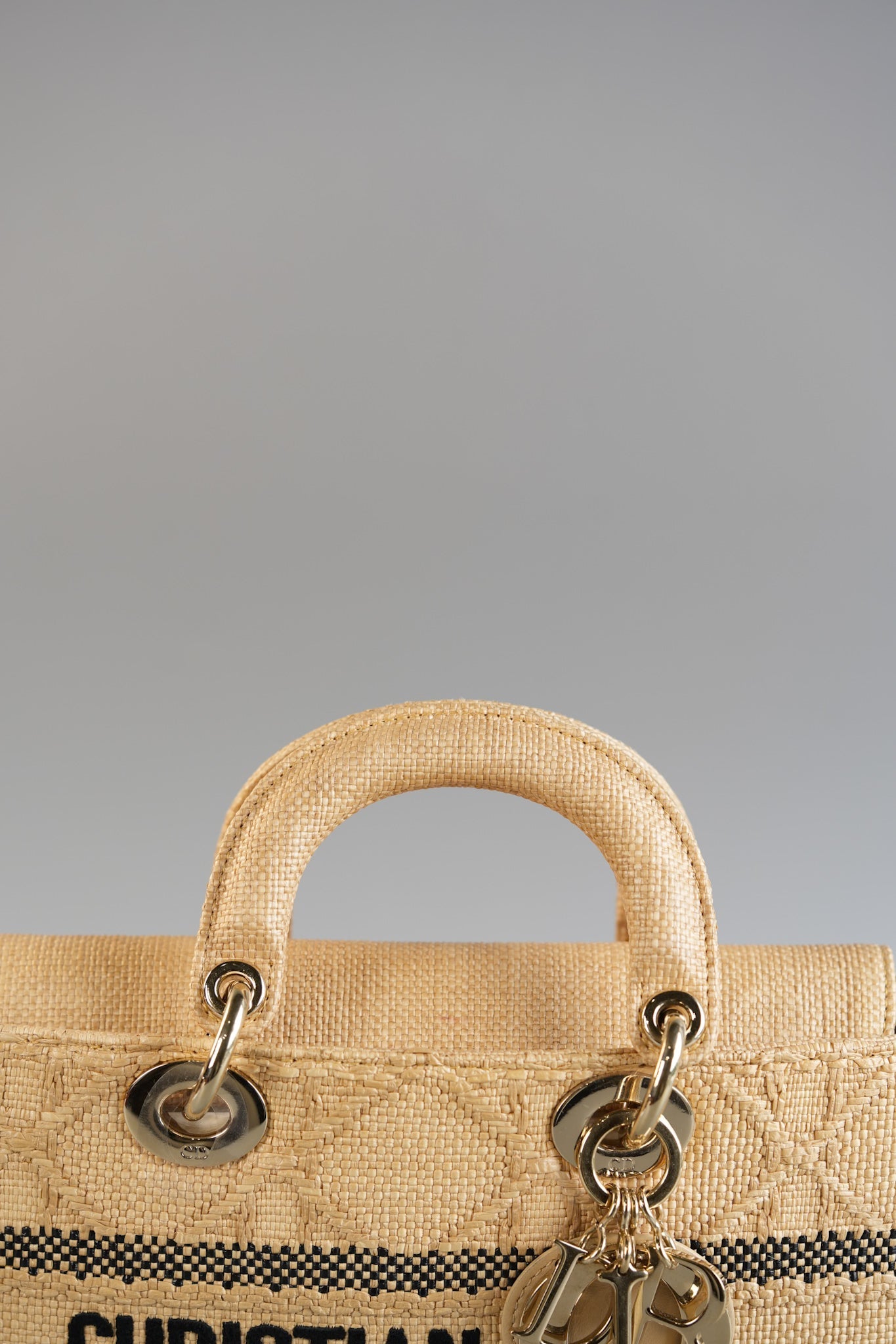 Dior Lady D-Joy Medium in Beige Raffia Cannage | Purse Maison Luxury Bags Shop