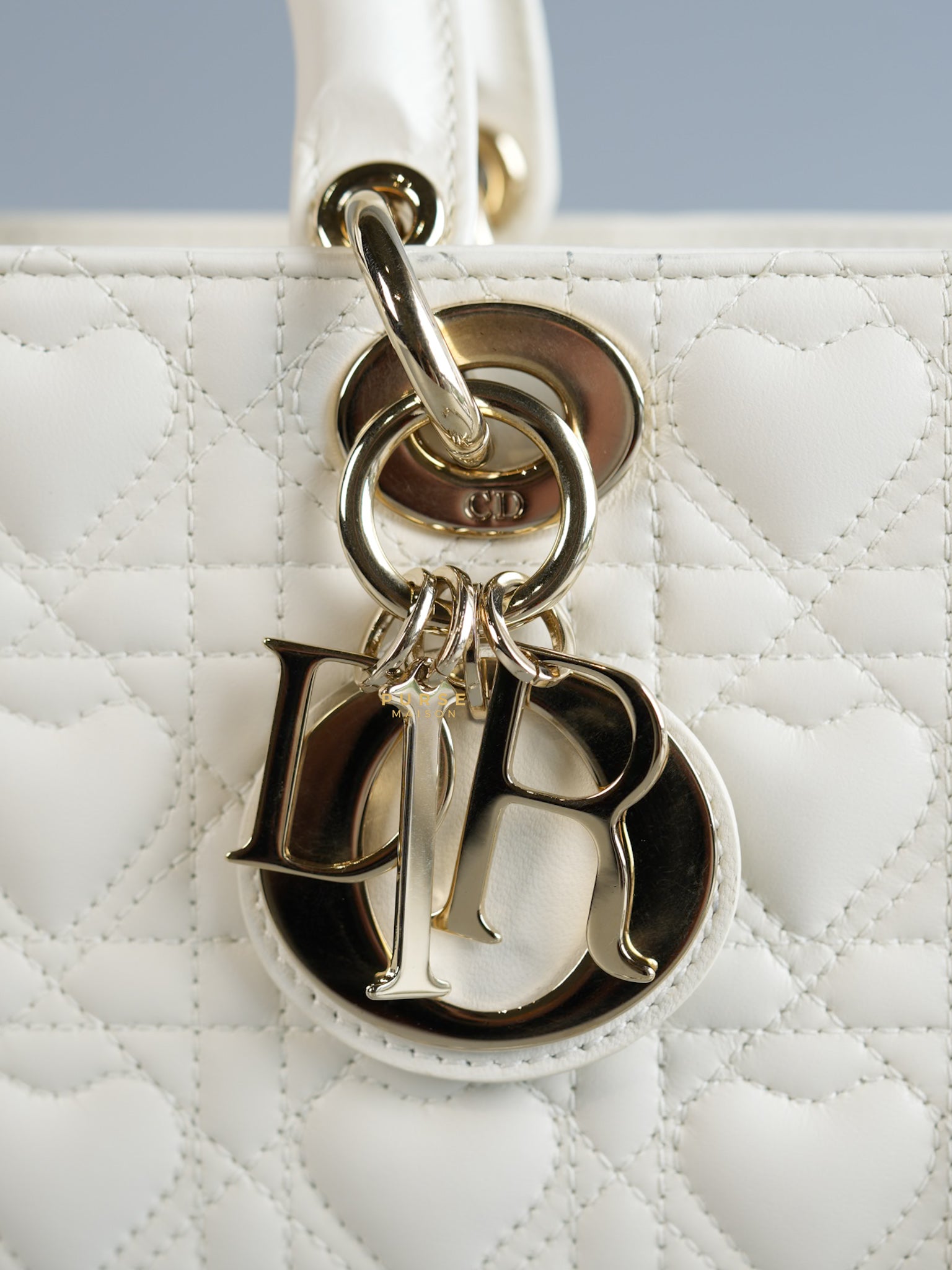 Dior Lady D-Joy Medium in Latte Cannage Lambskin Leather | Purse Maison Luxury Bags Shop