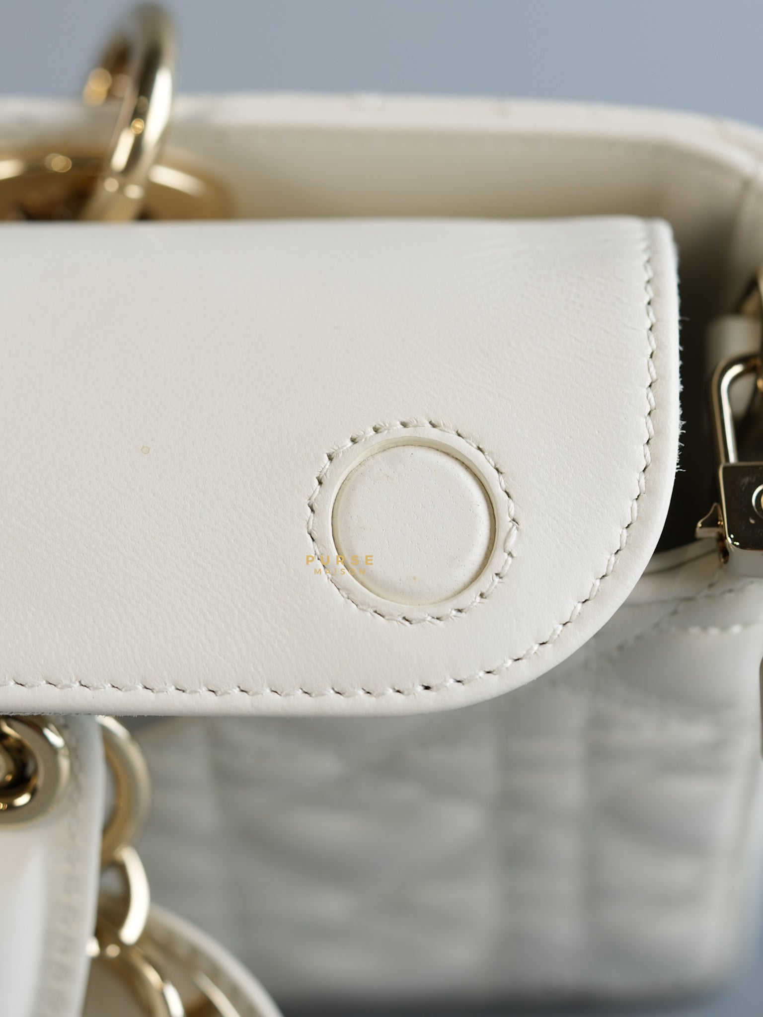Dior Lady D-Joy Medium in Latte Cannage Lambskin Leather | Purse Maison Luxury Bags Shop