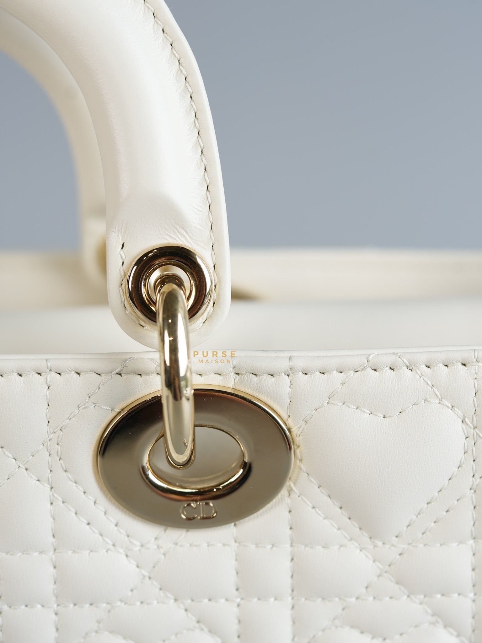 Dior Lady D-Joy Medium in Latte Cannage Lambskin Leather | Purse Maison Luxury Bags Shop