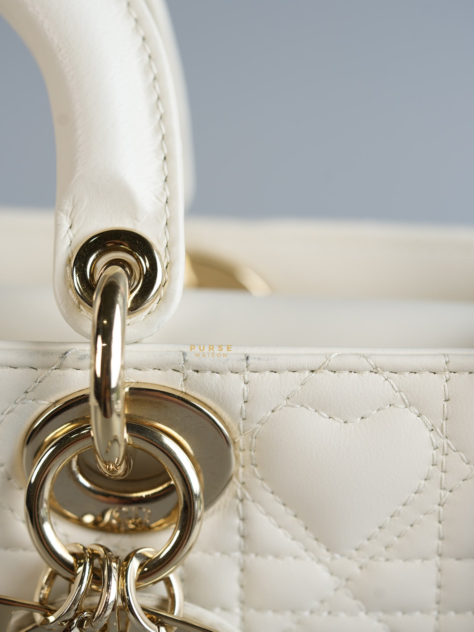 Dior Lady D-Joy Medium in Latte Cannage Lambskin Leather | Purse Maison Luxury Bags Shop