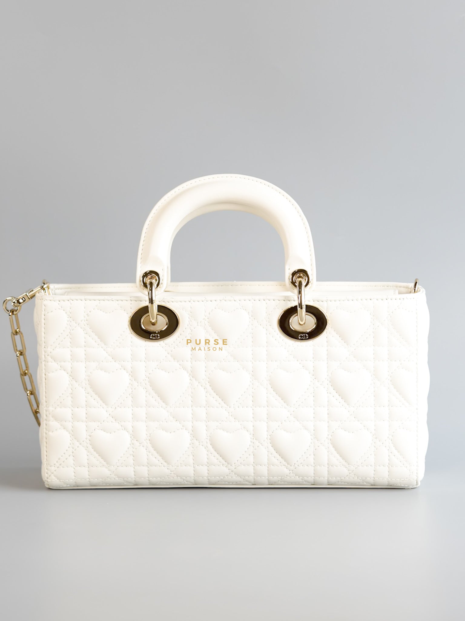 Dior Lady D-Joy Medium in Latte Cannage Lambskin Leather | Purse Maison Luxury Bags Shop
