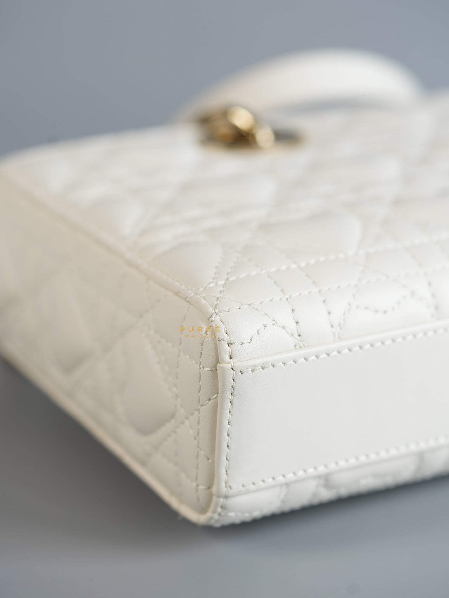 Dior Lady D-Joy Medium in Latte Cannage Lambskin Leather | Purse Maison Luxury Bags Shop