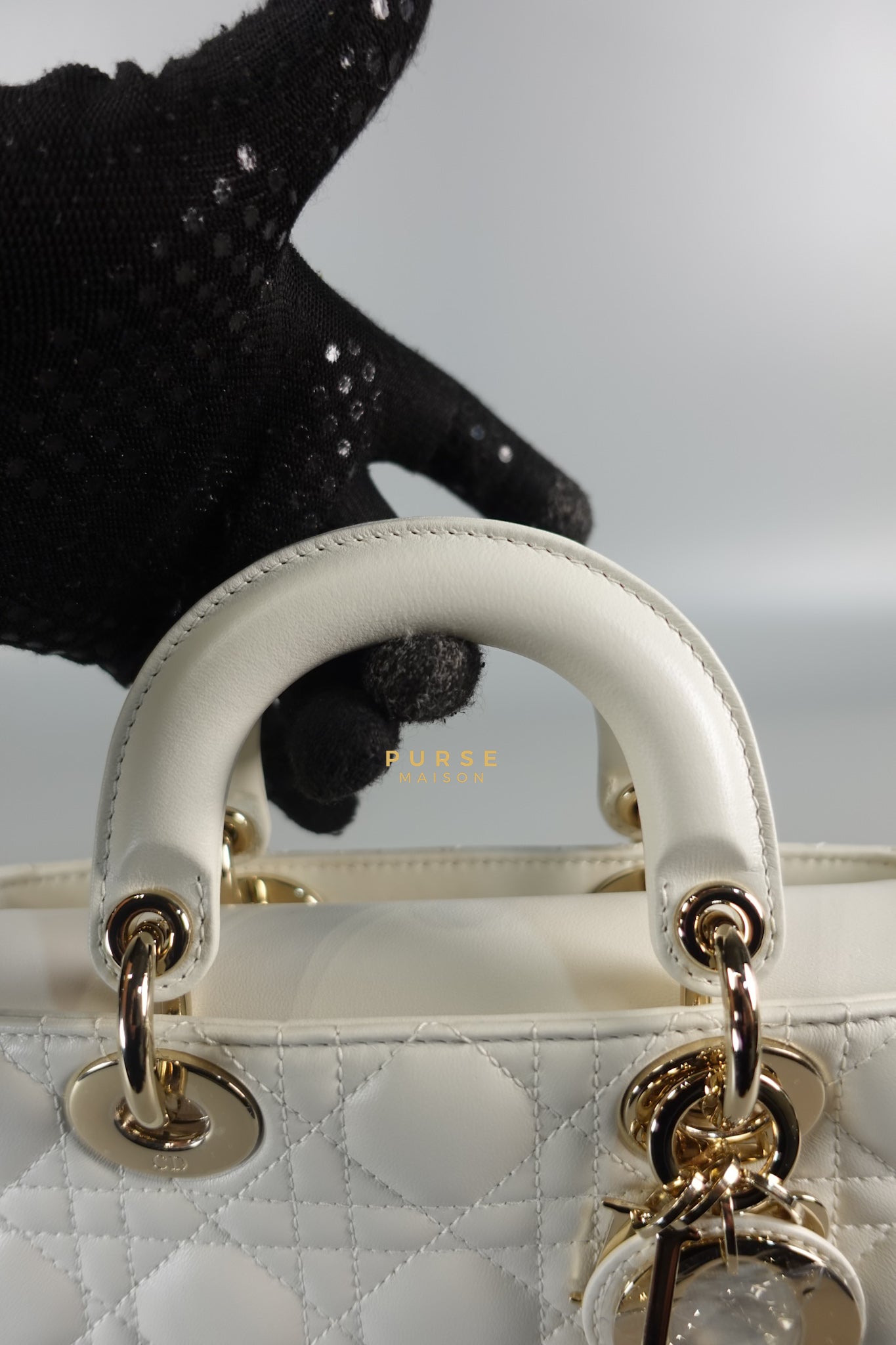 Dior Lady D-Joy Small in Latte Cannage Lambskin Leather | Purse Maison Luxury Bags Shop