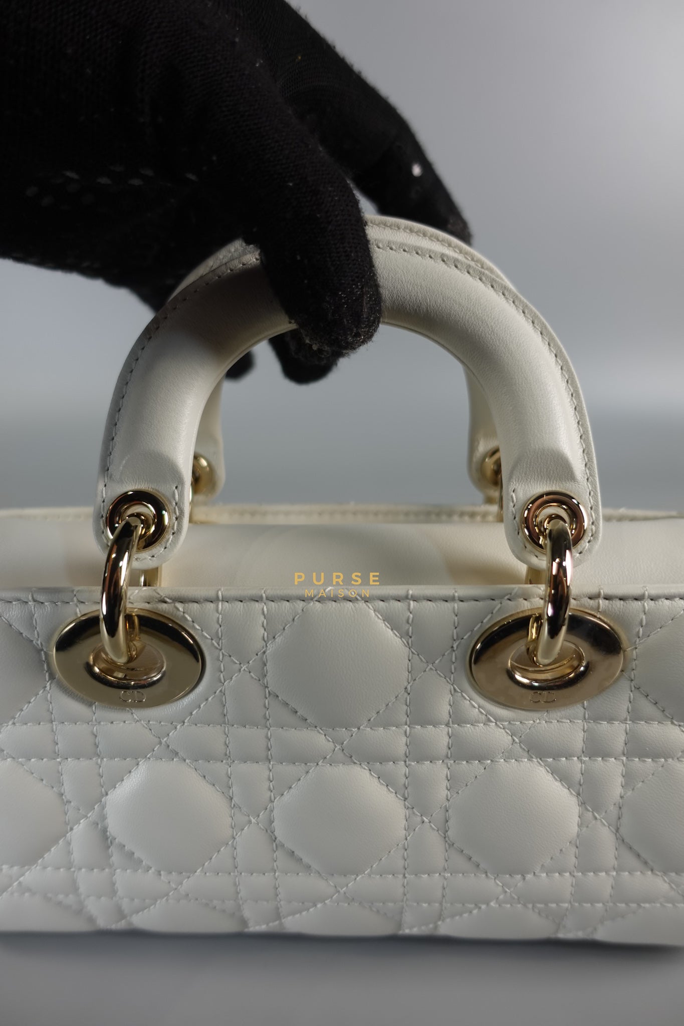 Dior Lady D-Joy Small in Latte Cannage Lambskin Leather | Purse Maison Luxury Bags Shop