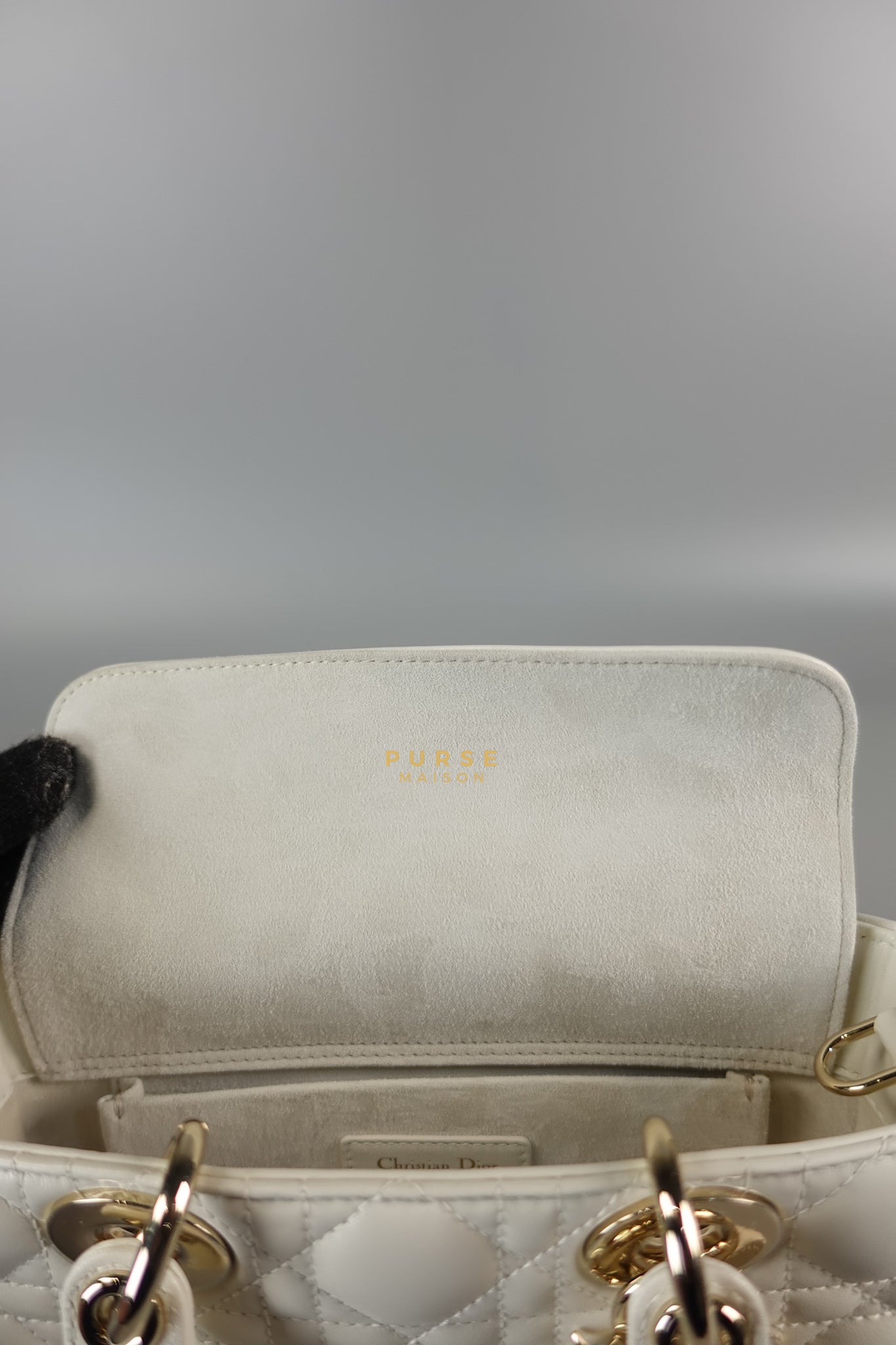 Dior Lady D-Joy Small in Latte Cannage Lambskin Leather | Purse Maison Luxury Bags Shop