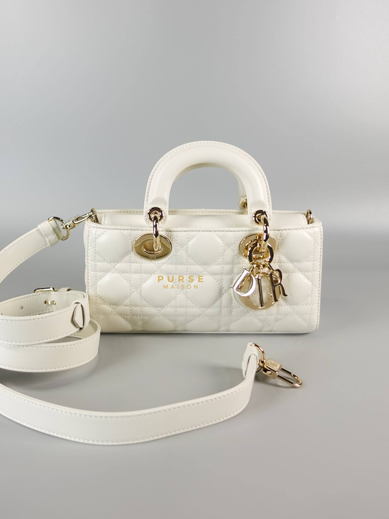 Dior Lady D-Joy Small in Latte Cannage Lambskin Leather | Purse Maison Luxury Bags Shop