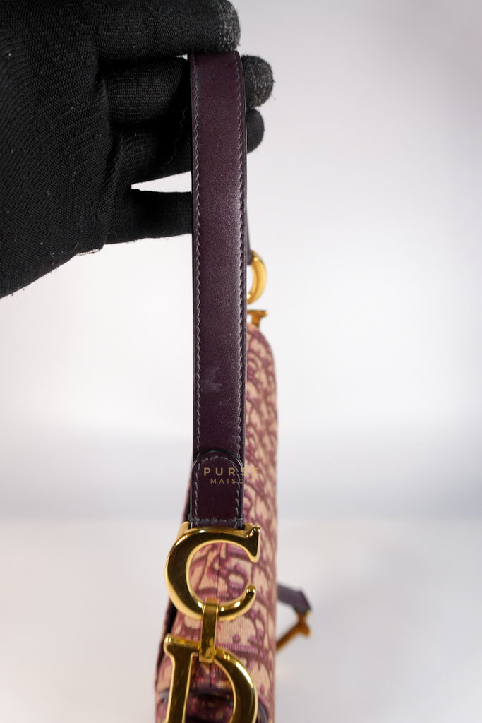 Dior Saddle Bag Small in Red Oblique Jacquard Canvas | Purse Maison Luxury Bags Shop