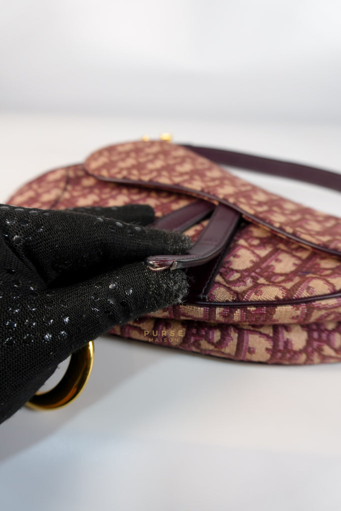 Dior Saddle Bag Small in Red Oblique Jacquard Canvas | Purse Maison Luxury Bags Shop