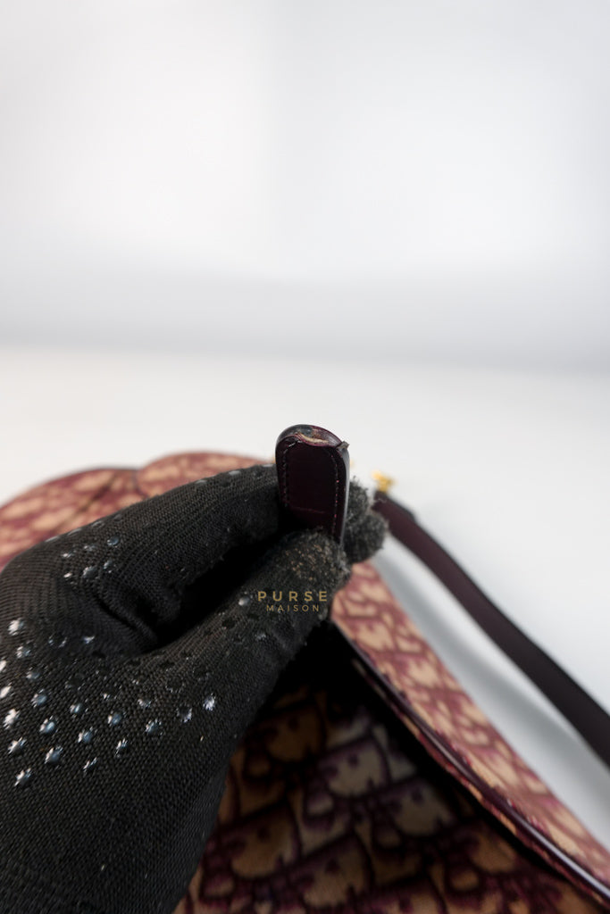 Dior Saddle Bag Small in Red Oblique Jacquard Canvas | Purse Maison Luxury Bags Shop