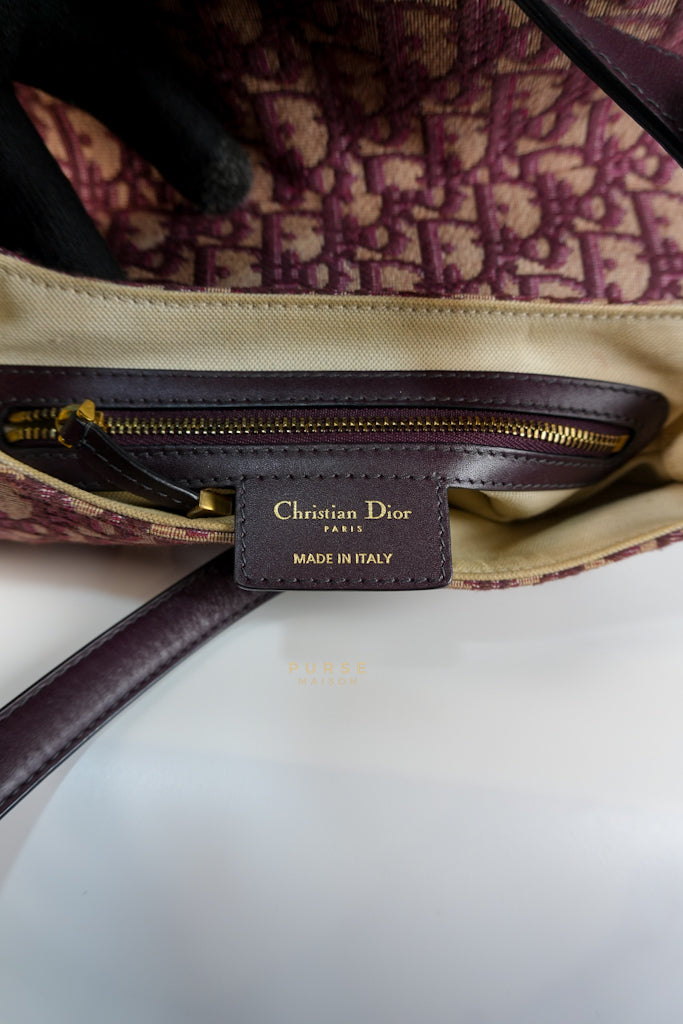 Dior Saddle Bag Small in Red Oblique Jacquard Canvas | Purse Maison Luxury Bags Shop