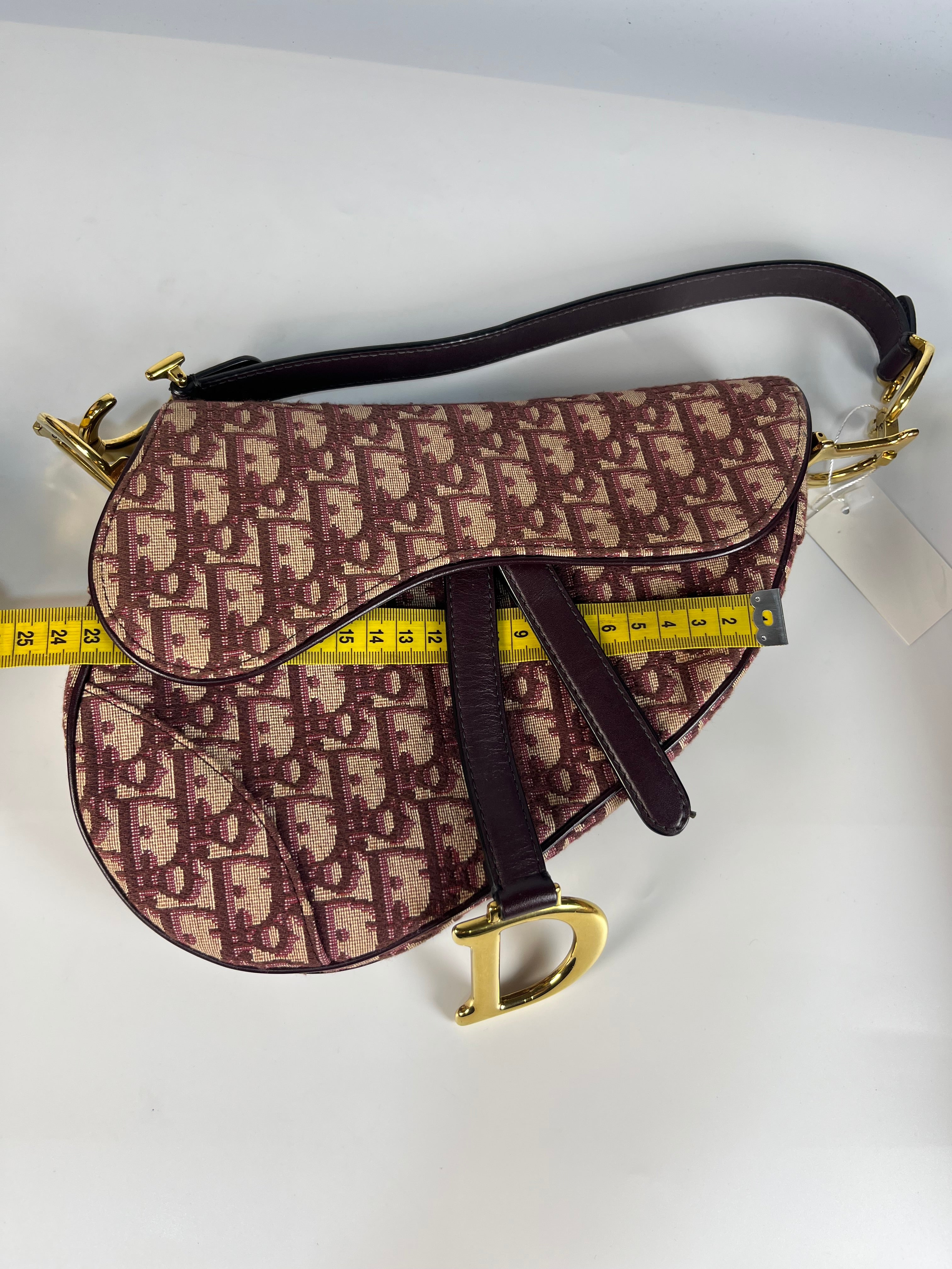 Dior Saddle Bag Small in Red Oblique Jacquard Canvas | Purse Maison Luxury Bags Shop