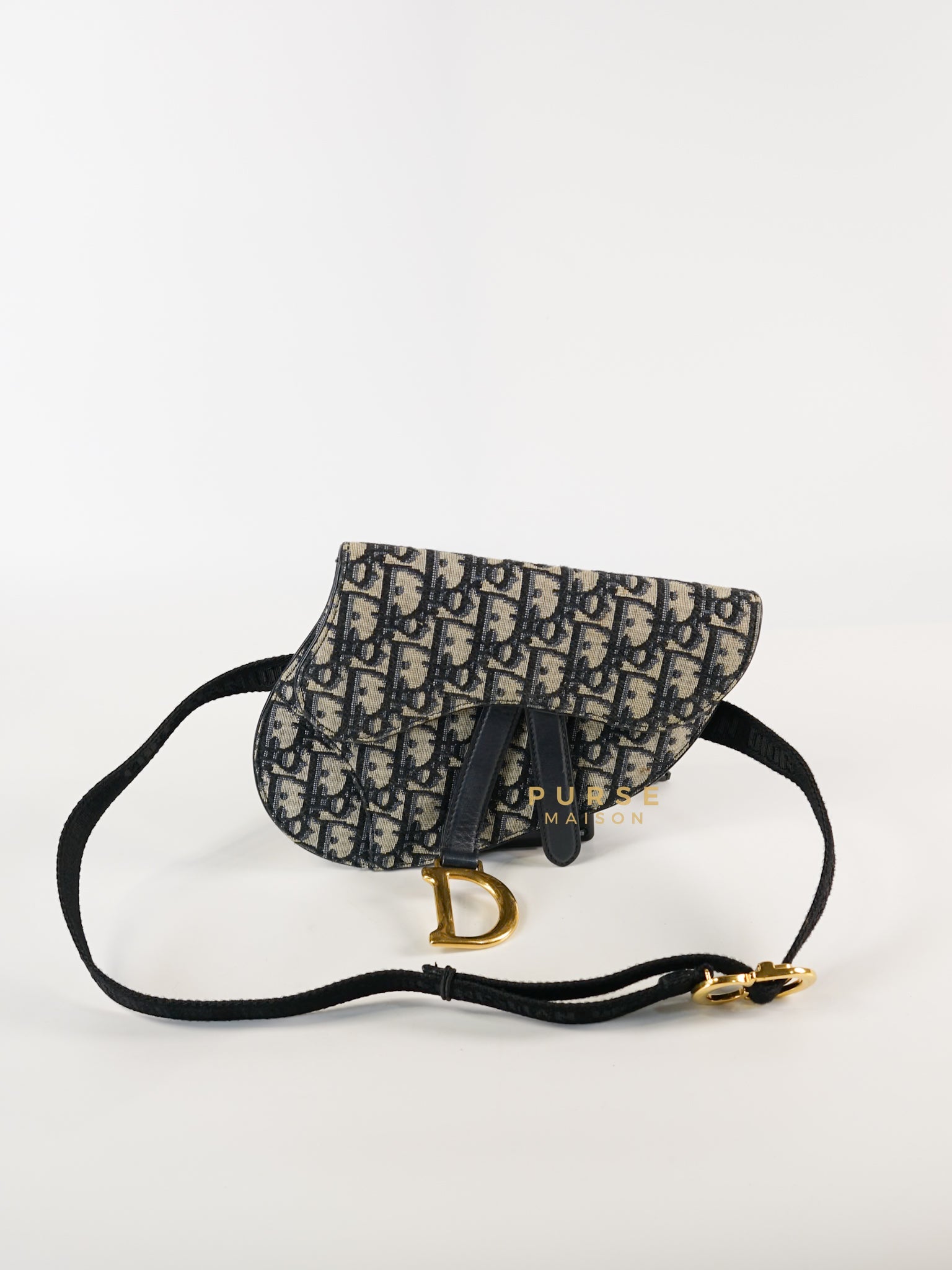 Dior Saddle Belt Bag in Blue Oblique Jacquard | Purse Maison Luxury Bags Shop