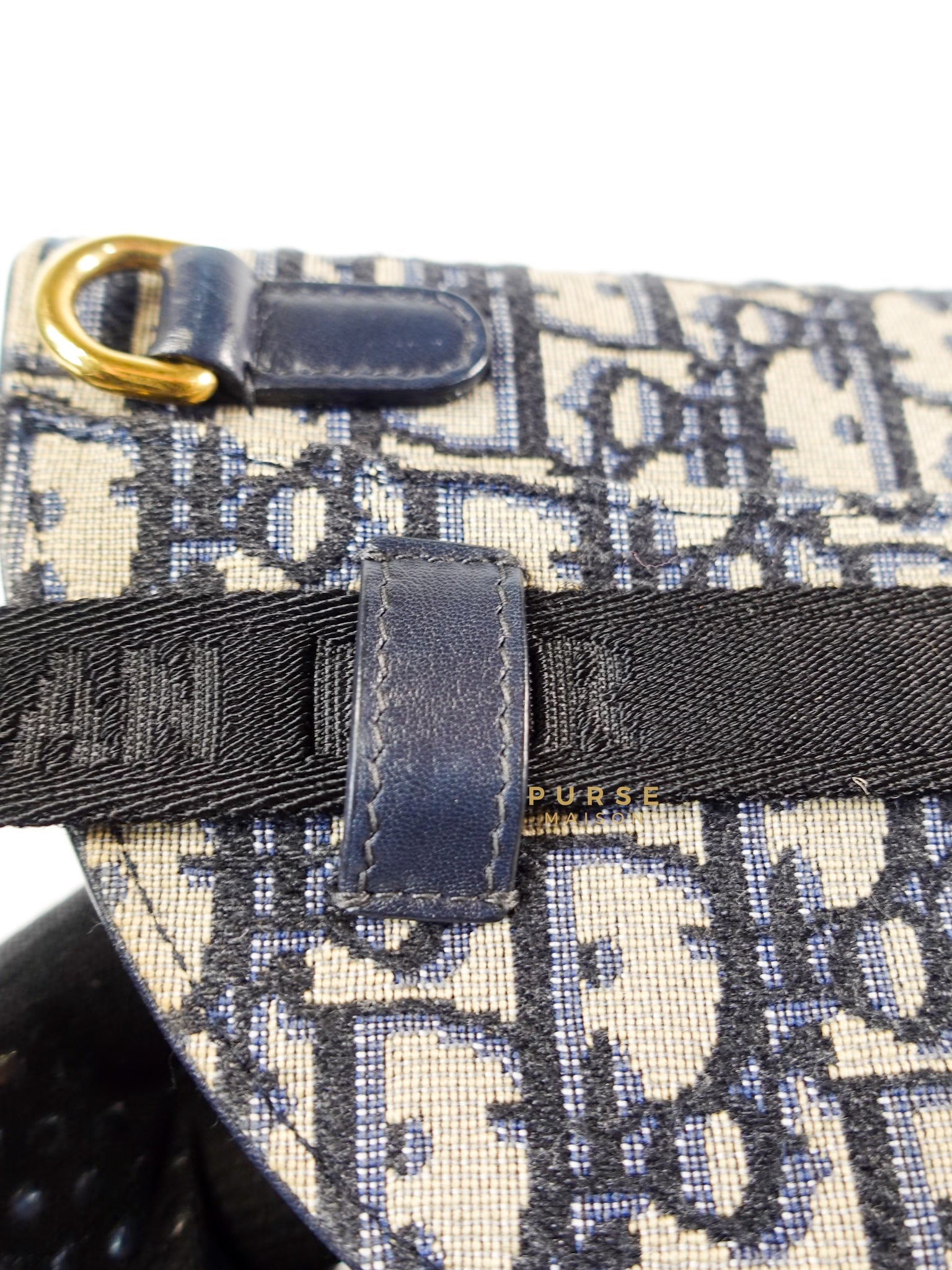 Dior Saddle Belt Bag in Blue Oblique Jacquard | Purse Maison Luxury Bags Shop