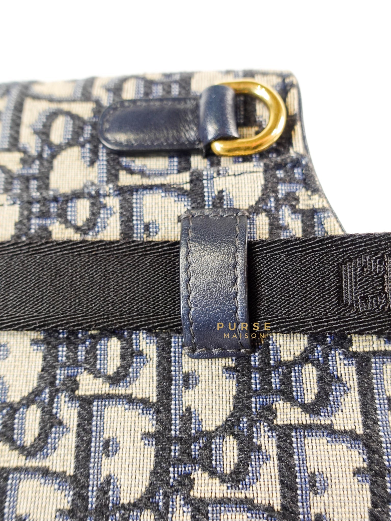 Dior Saddle Belt Bag in Blue Oblique Jacquard | Purse Maison Luxury Bags Shop