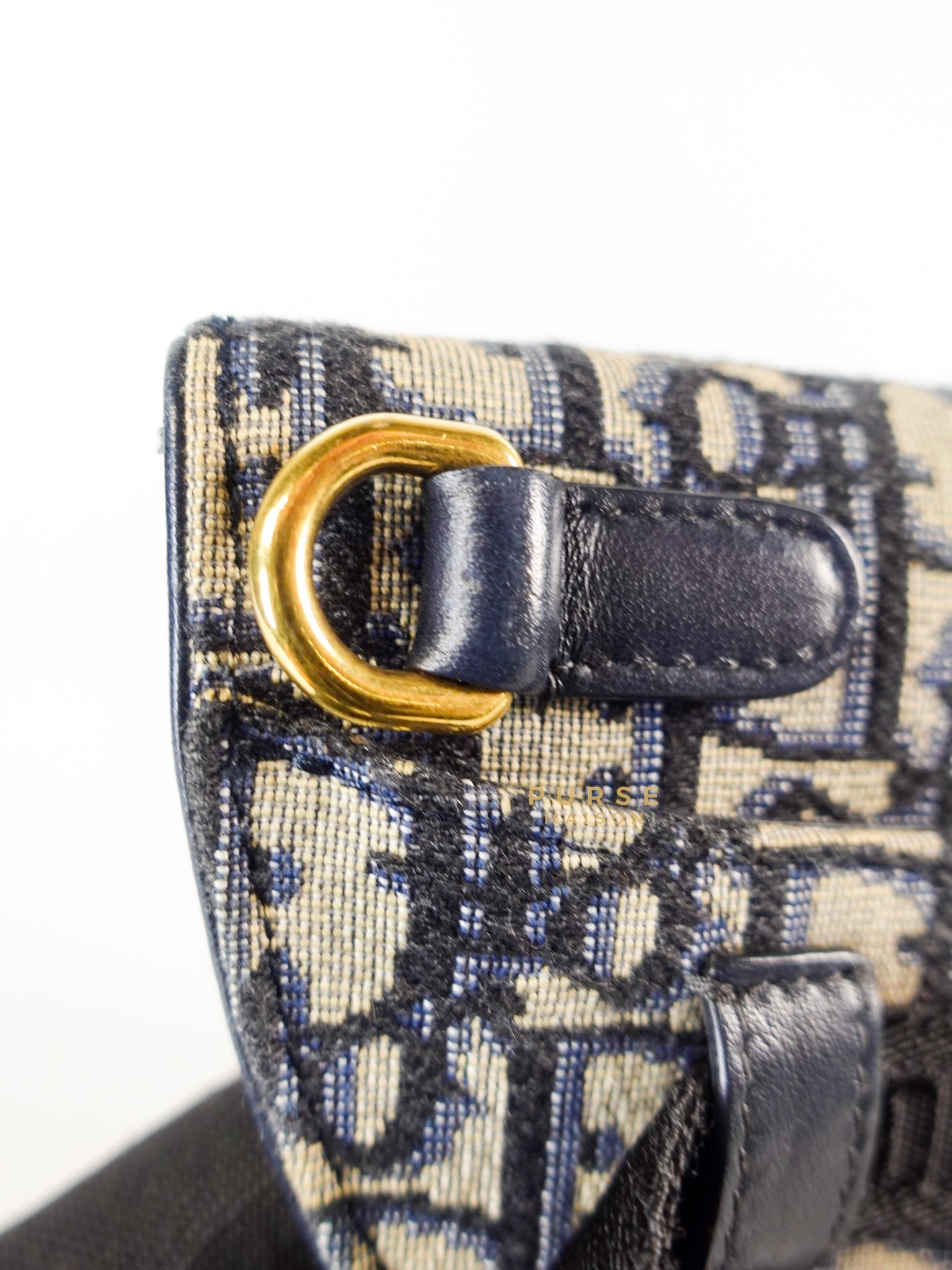 Dior Saddle Belt Bag in Blue Oblique Jacquard | Purse Maison Luxury Bags Shop