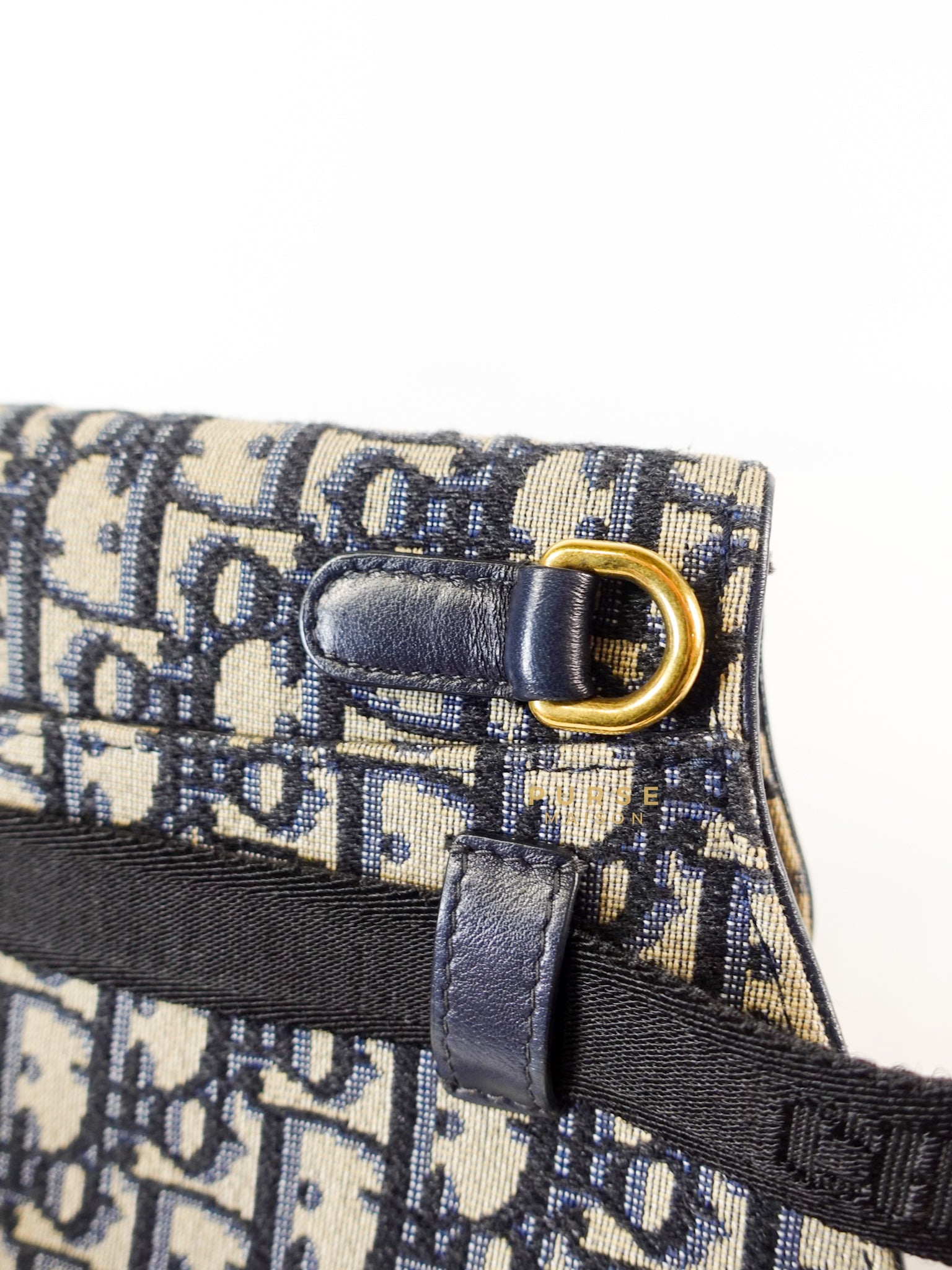 Dior Saddle Belt Bag in Blue Oblique Jacquard | Purse Maison Luxury Bags Shop