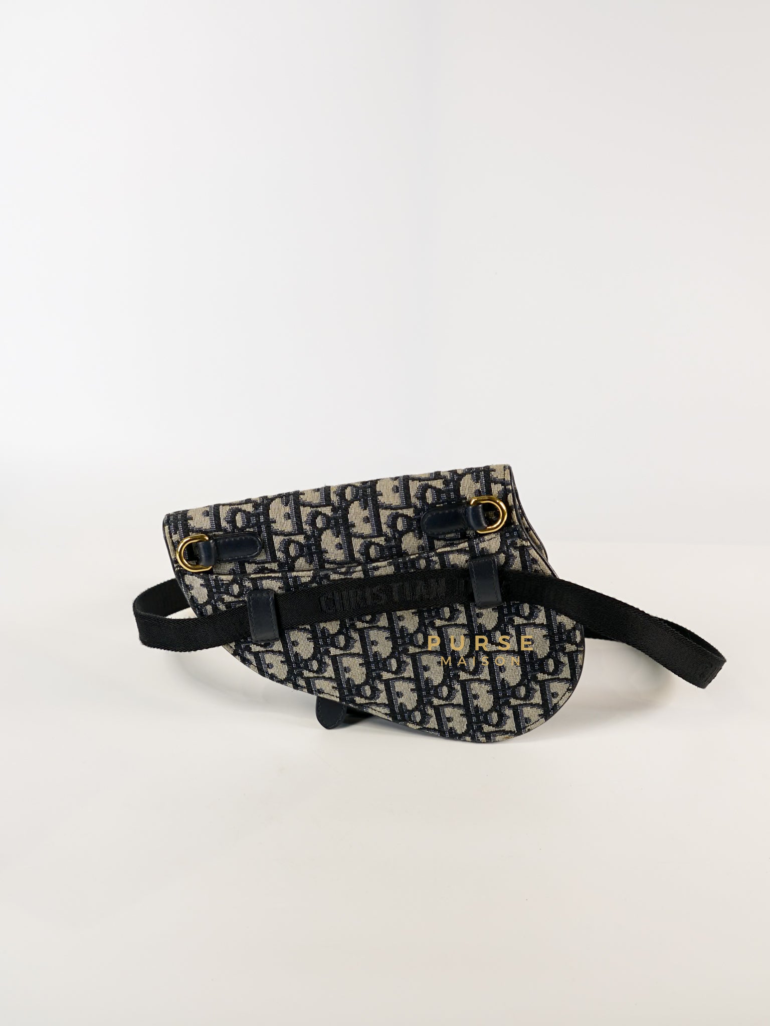 Dior Saddle Belt Bag in Blue Oblique Jacquard | Purse Maison Luxury Bags Shop