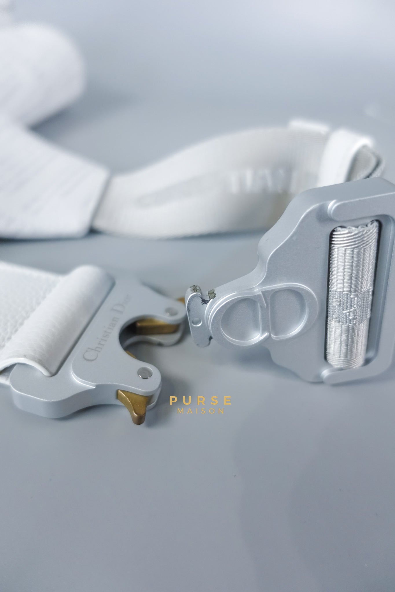 Dior X Daniel Arsham Grained Calfskin White Newspaper Print Saddle Bag | Purse Maison Luxury Bags Shop