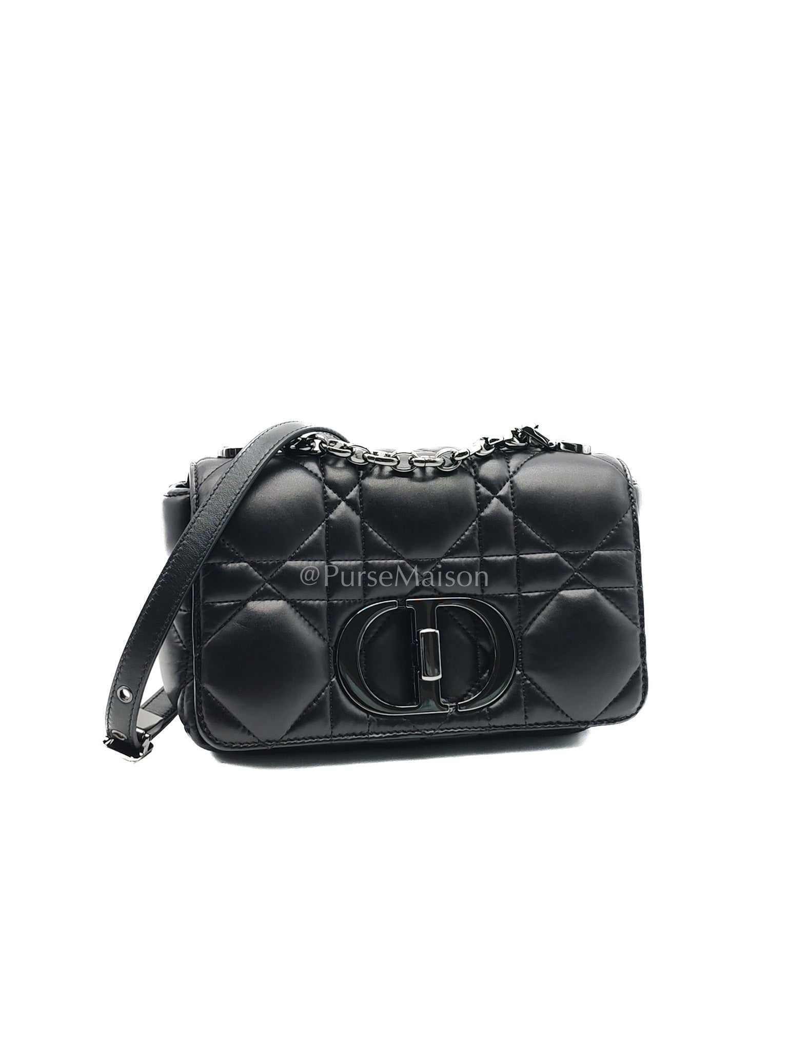 Christian Dior Soft Caro in Small Cannage Lambskin Leather Shoulder Bag
